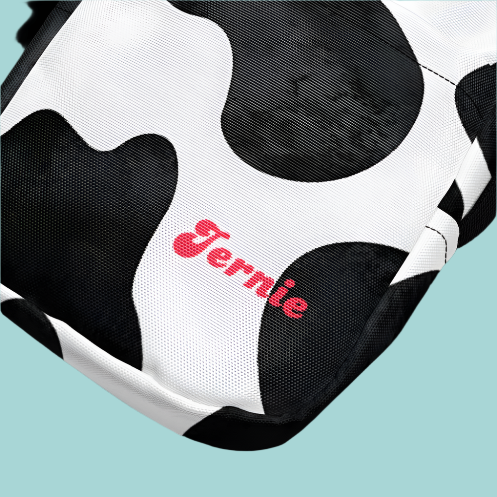 personalized cowprint crossbody bag