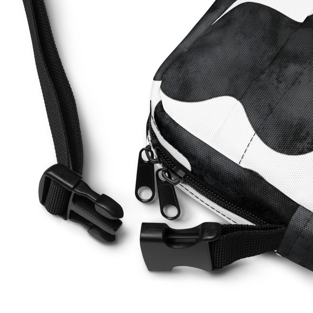 Cowprint Utility Crossbody Bag – Personalized Mini Western Purse with Name