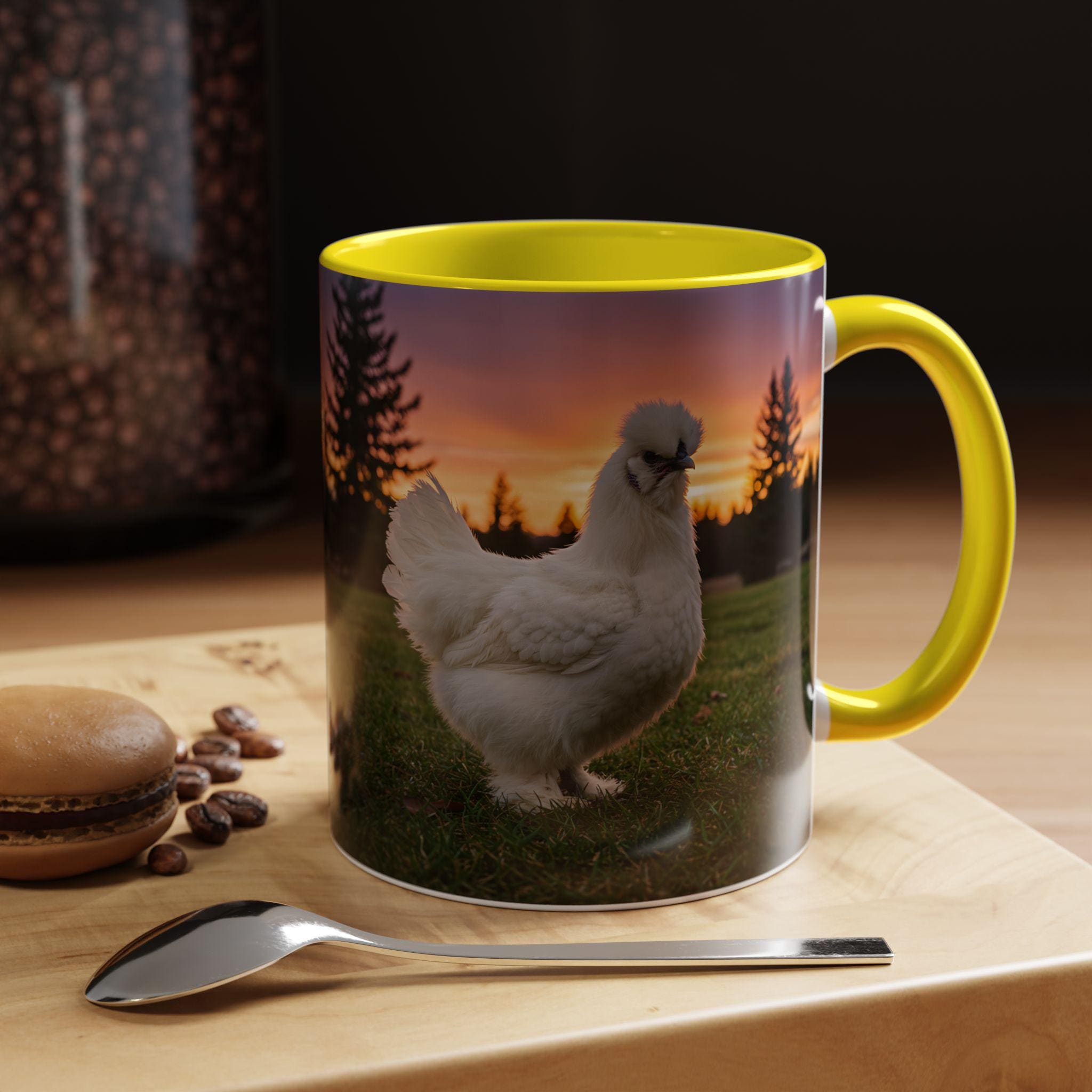 CHICKEN Coffee Mug | Chicken Lover Gift | SILKY CHICKENS | Farmhouse Kitchen Decor | | 11oz Ceramic Accent Mug - Razels