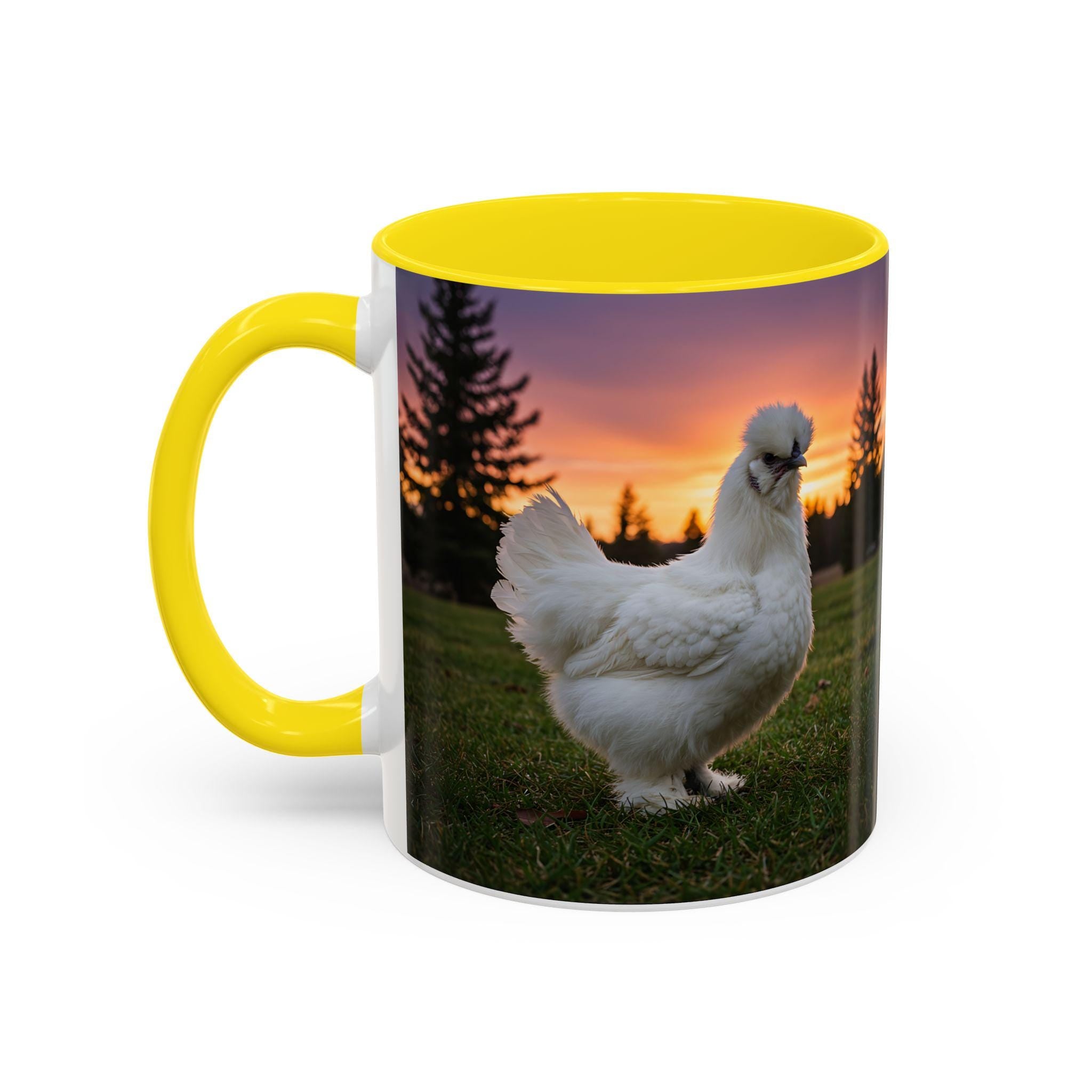 CHICKEN Coffee Mug | Chicken Lover Gift | SILKY CHICKENS | Farmhouse Kitchen Decor | | 11oz Ceramic Accent Mug - Razels