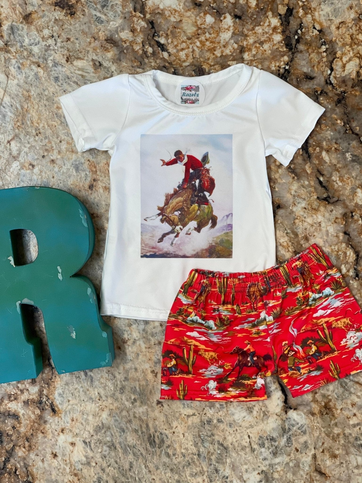 Cowboy Shorts & Cowboy T-shirt, Western Shorts - Razels
