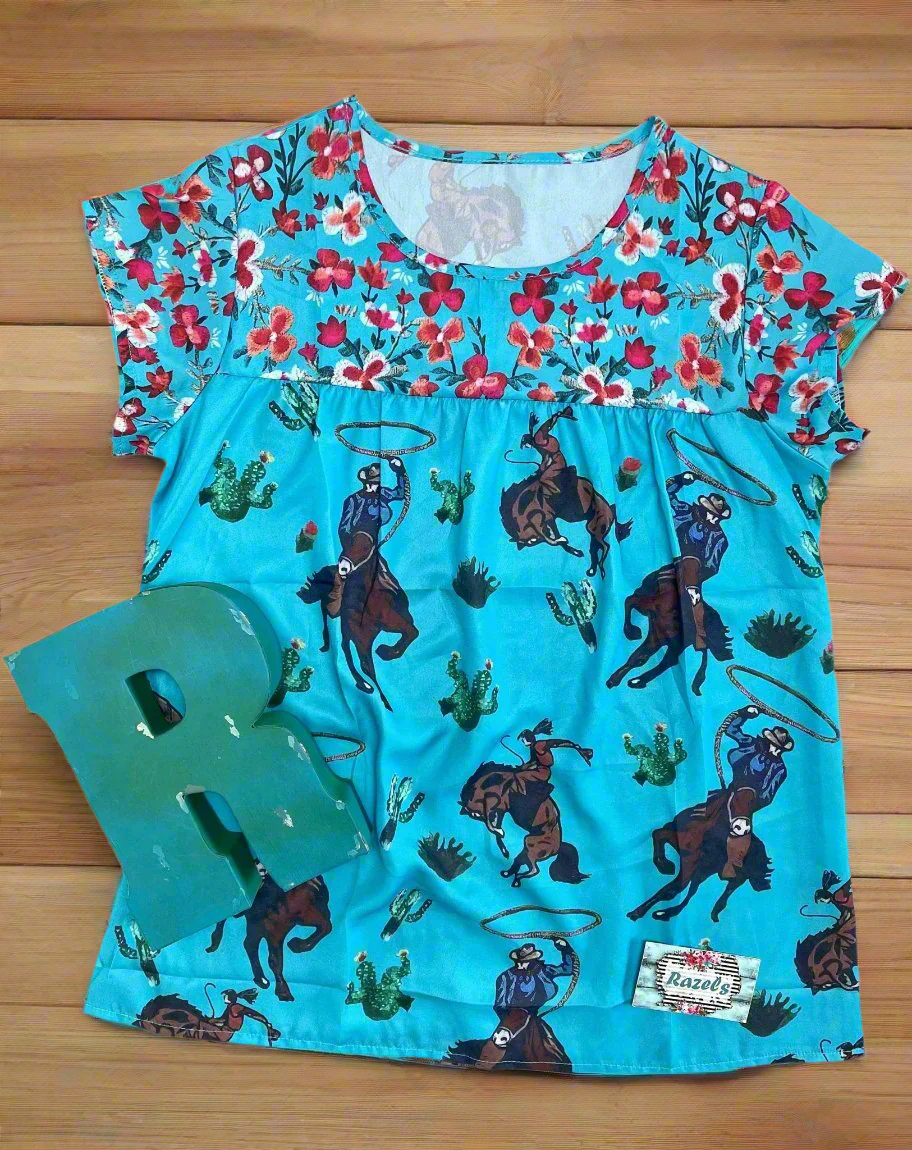 Cowgirl Blouse â Turquoise & Floral Western Top
âš Exclusive at Razels.net â Once itâs gone, itâs gone!
đŒ Meet your new favorite blouse! This turquoise beauty brings bold western flair with its bright floral print and flattering feminine cut. Perfect for dressing up denim, layering under a shacket, or stealing the show at rodeo nights.
â Vibrant turquoise with eye-catching florals
â Lightweight + comfy polyester blend
â Relaxed western silhouette for easy wear
â Sizes SmallâXL (limited stock!)
Measuremen