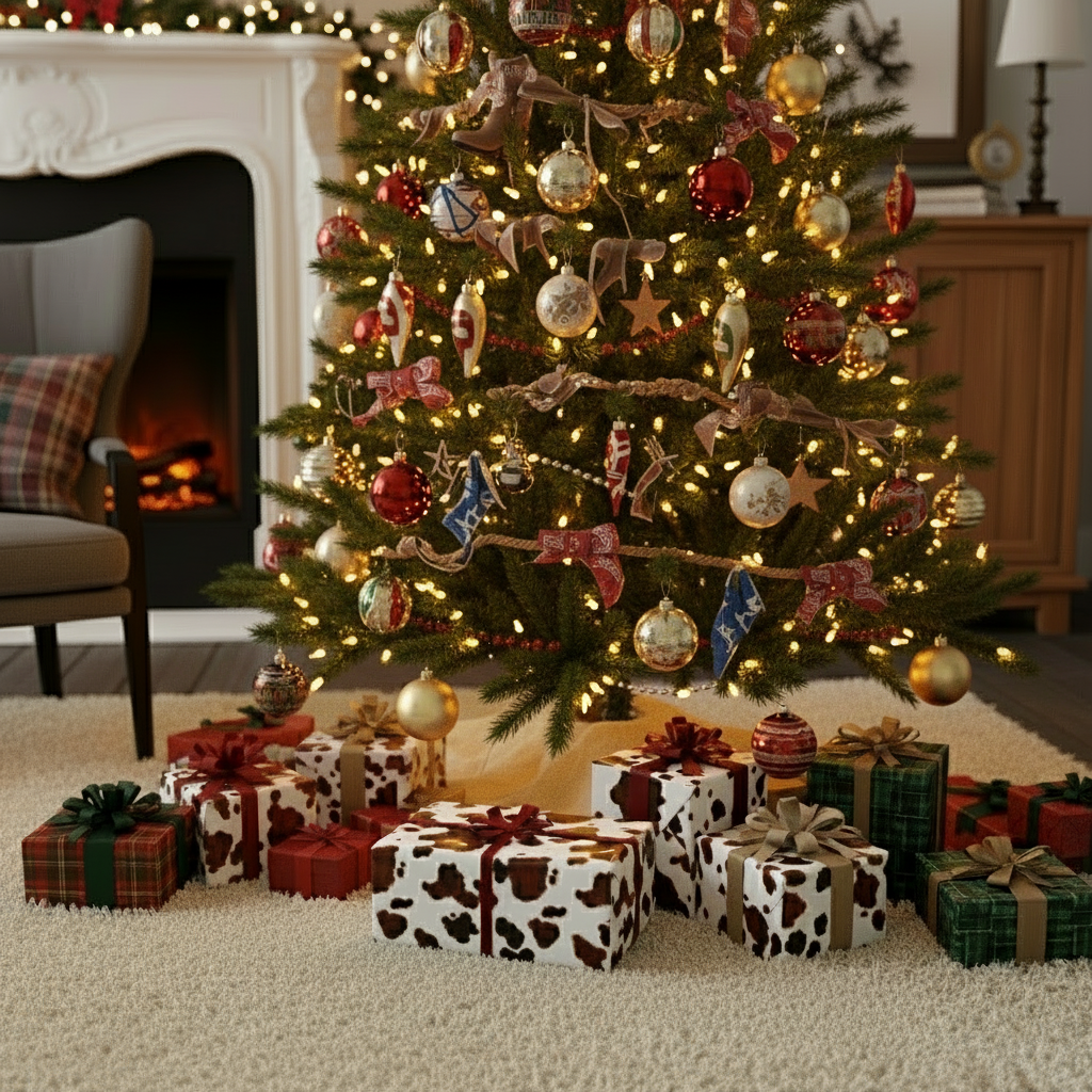 cowprint wrapping paper