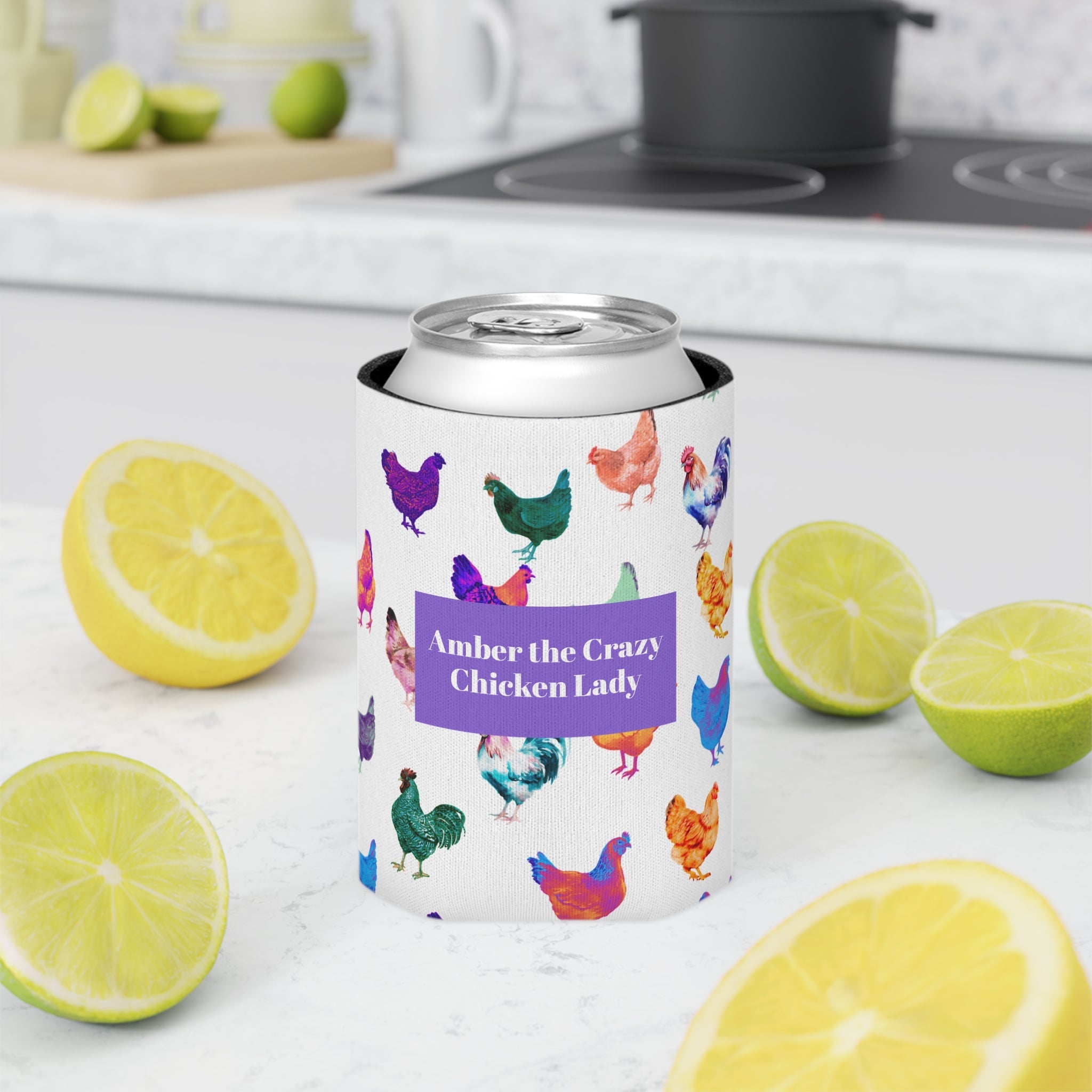 Crazy Chicken Lady Can Coozy | Drink Holder Chicken Lovers - Razels