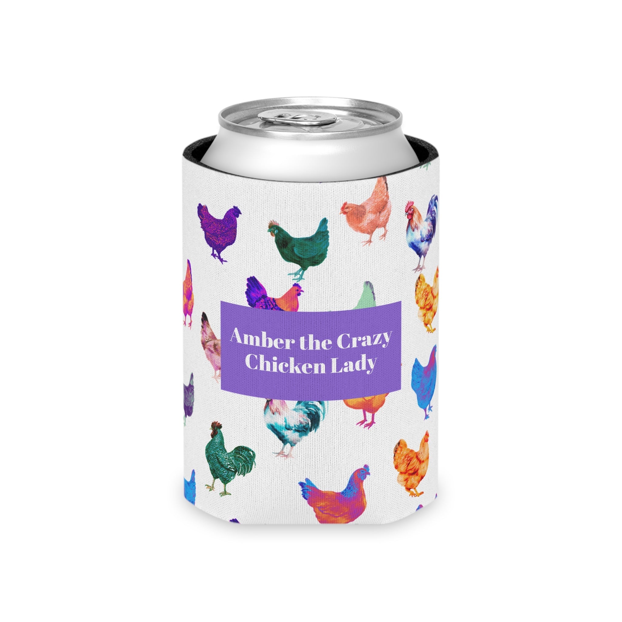 Crazy Chicken Lady Can Coozy | Drink Holder Chicken Lovers - Razels