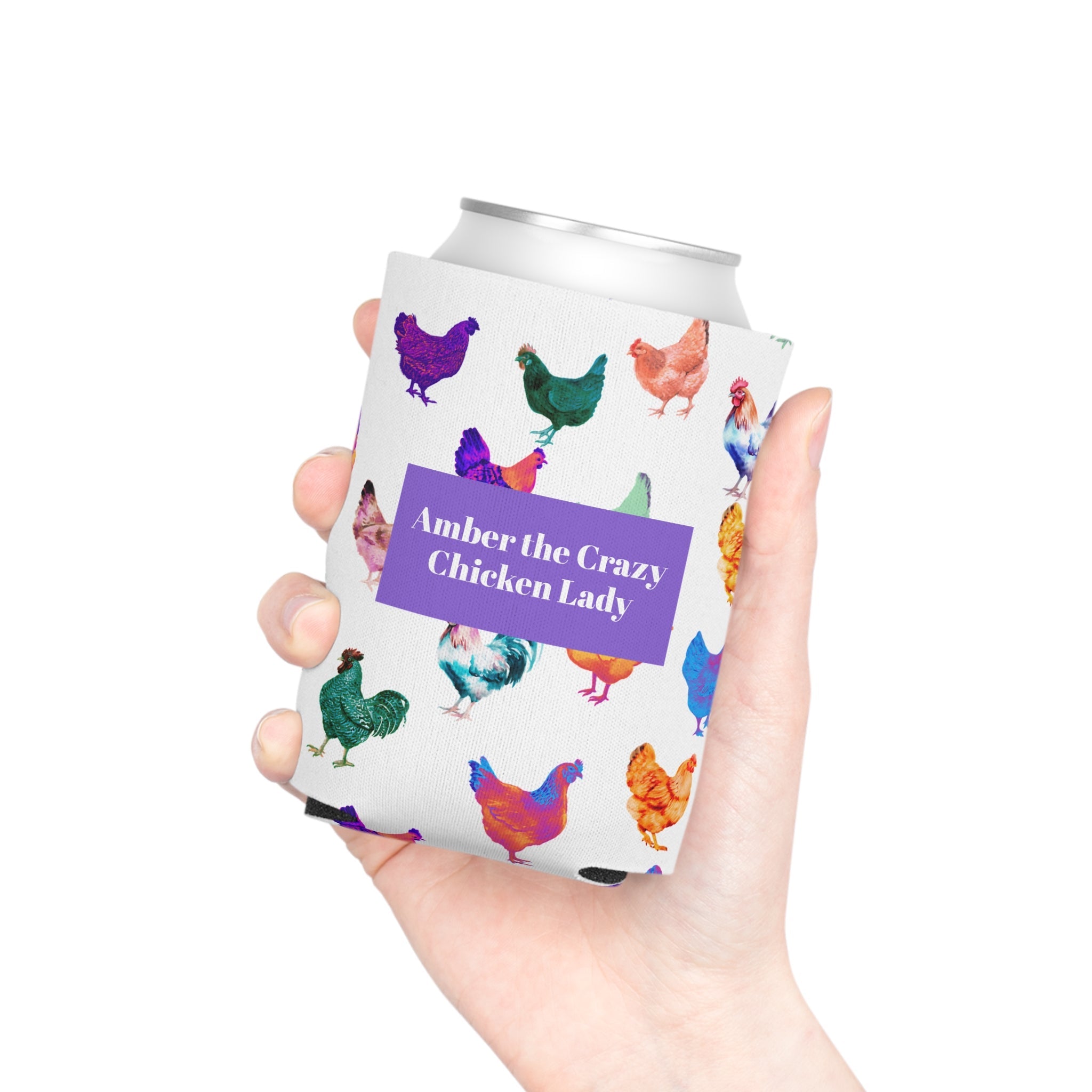 Crazy Chicken Lady Can Coozy | Drink Holder Chicken Lovers - Razels