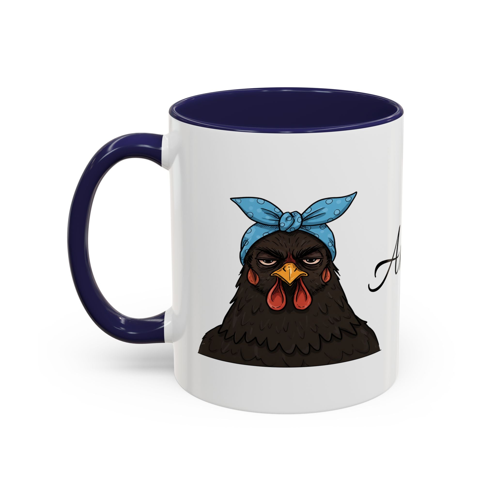 Crazy Chicken Lady Mug, Personalized Name, Mad Hen Mug, Chicken Coffee Cup, Gift for Chicken Lover, Quirky Coffee Cup - Razels