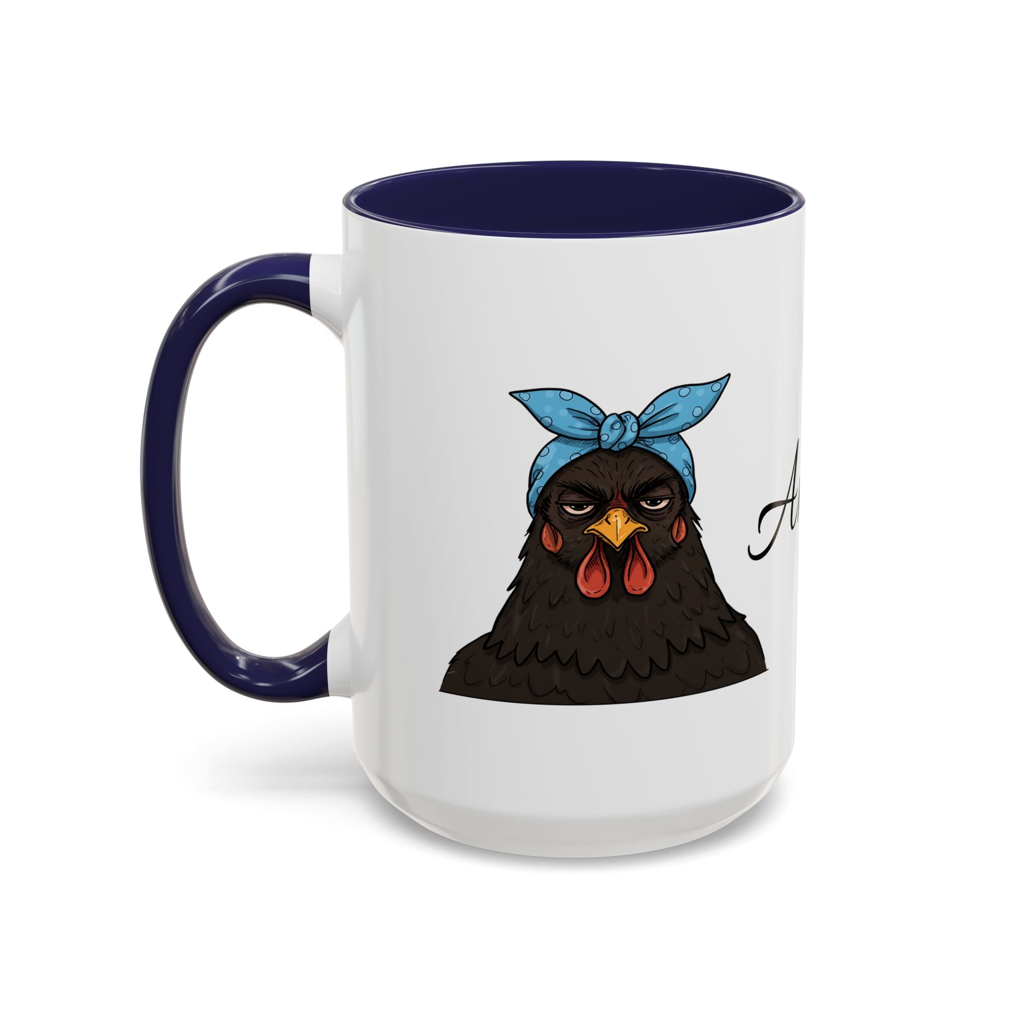 Crazy Chicken Lady Mug, Personalized Name, Mad Hen Mug, Chicken Coffee Cup, Gift for Chicken Lover, Quirky Coffee Cup - Razels