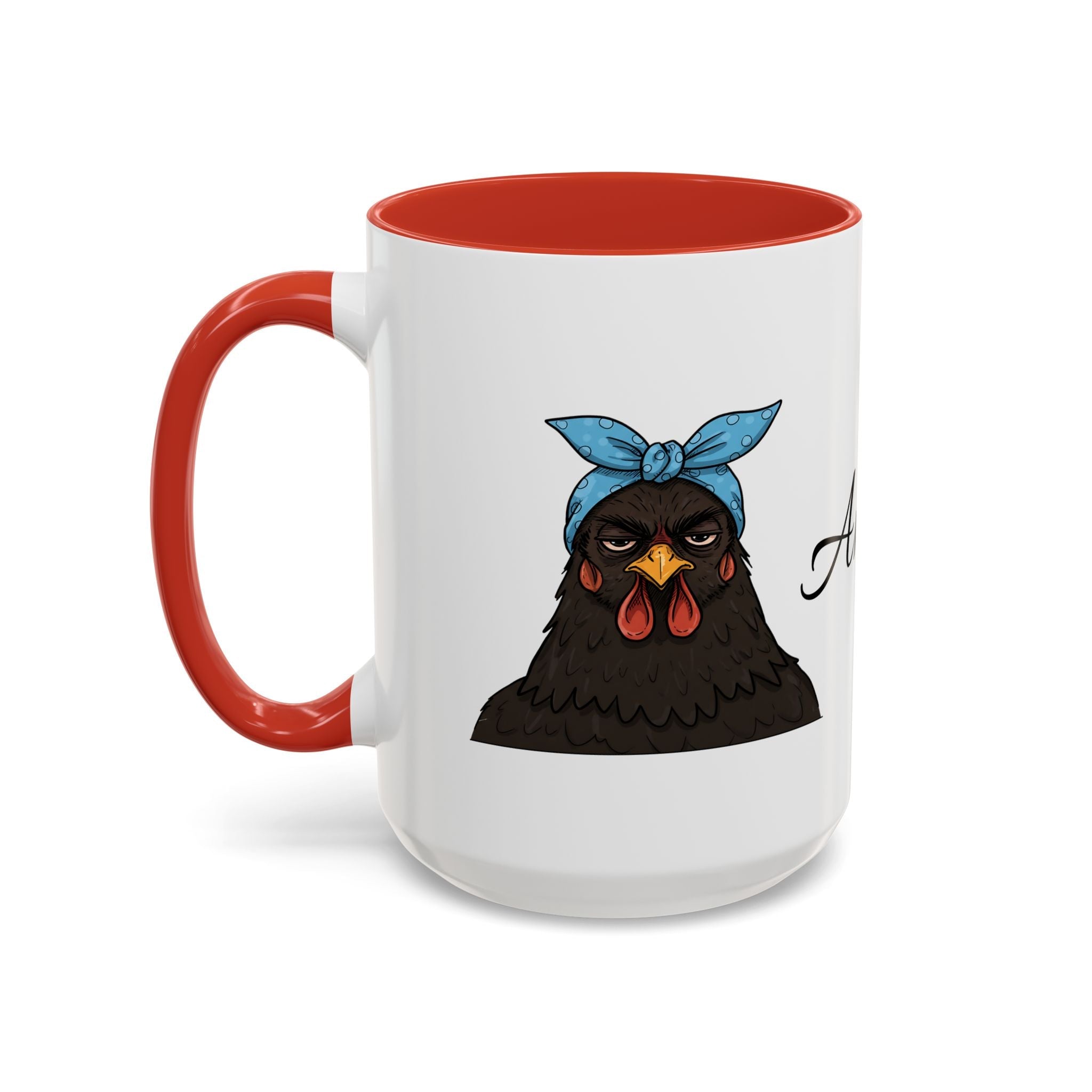 Crazy Chicken Lady Mug, Personalized Name, Mad Hen Mug, Chicken Coffee Cup, Gift for Chicken Lover, Quirky Coffee Cup - Razels