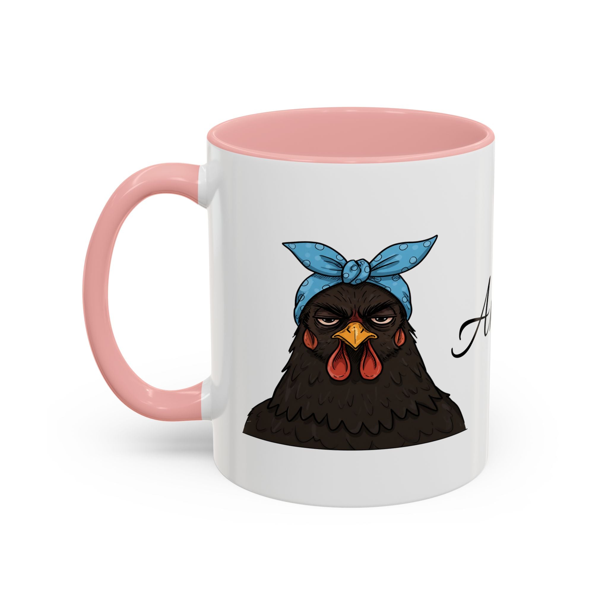 Crazy Chicken Lady Mug, Personalized Name, Mad Hen Mug, Chicken Coffee Cup, Gift for Chicken Lover, Quirky Coffee Cup - Razels