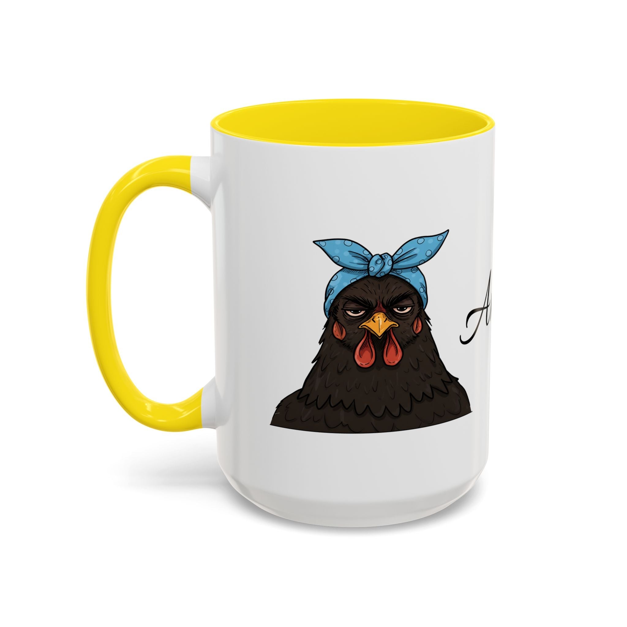 Crazy Chicken Lady Mug, Personalized Name, Mad Hen Mug, Chicken Coffee Cup, Gift for Chicken Lover, Quirky Coffee Cup - Razels