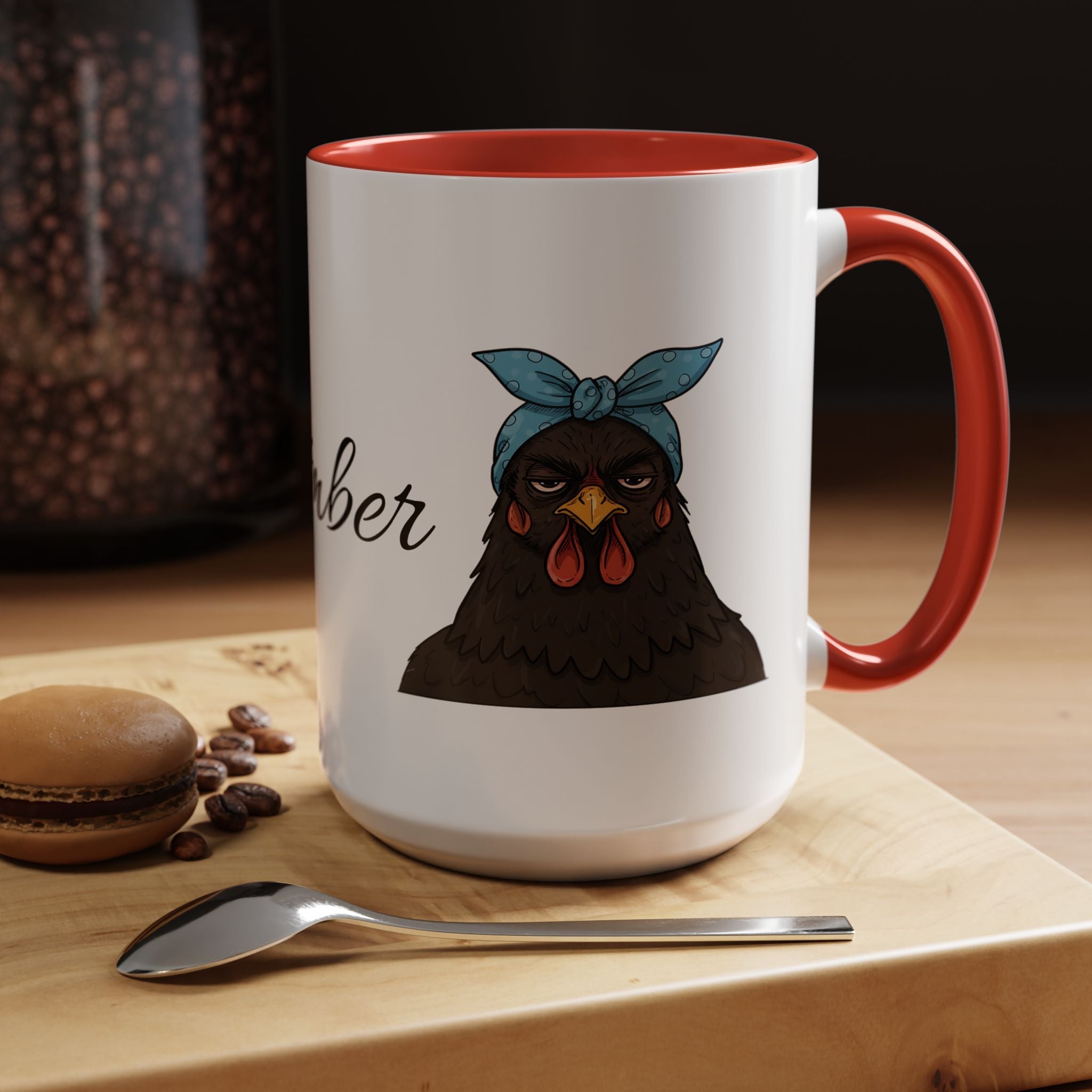 Crazy Chicken Lady Mug, Personalized Name, Mad Hen Mug, Chicken Coffee Cup, Gift for Chicken Lover, Quirky Coffee Cup - Razels