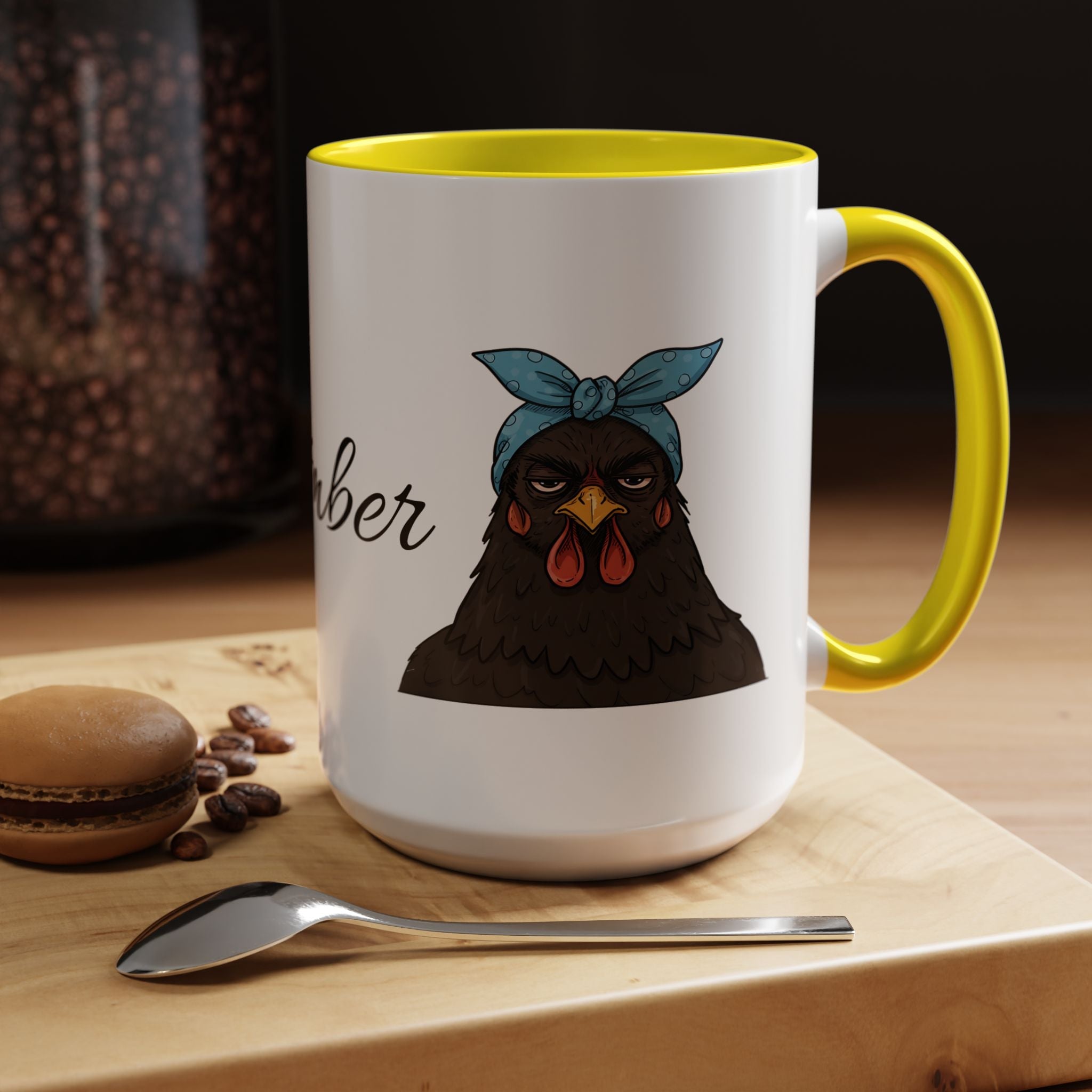 Crazy Chicken Lady Mug, Personalized Name, Mad Hen Mug, Chicken Coffee Cup, Gift for Chicken Lover, Quirky Coffee Cup - Razels