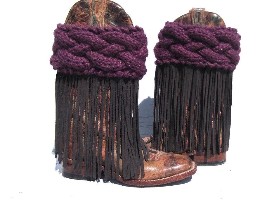 Fringe Boot Covers, Leather Fringe Boots - Razels