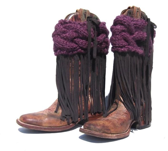 Fringe Boot Covers, Leather Fringe Boots - Razels