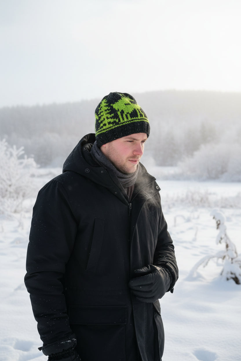 Fornicating Deer Knit Hat – is just what you need; featuring a playful design of elk and deer love among the trees, this hand-knit Deer Hat is sure to spark smiles and laughter, whether it’s for Valentine’s Day, a birthday, or just because.