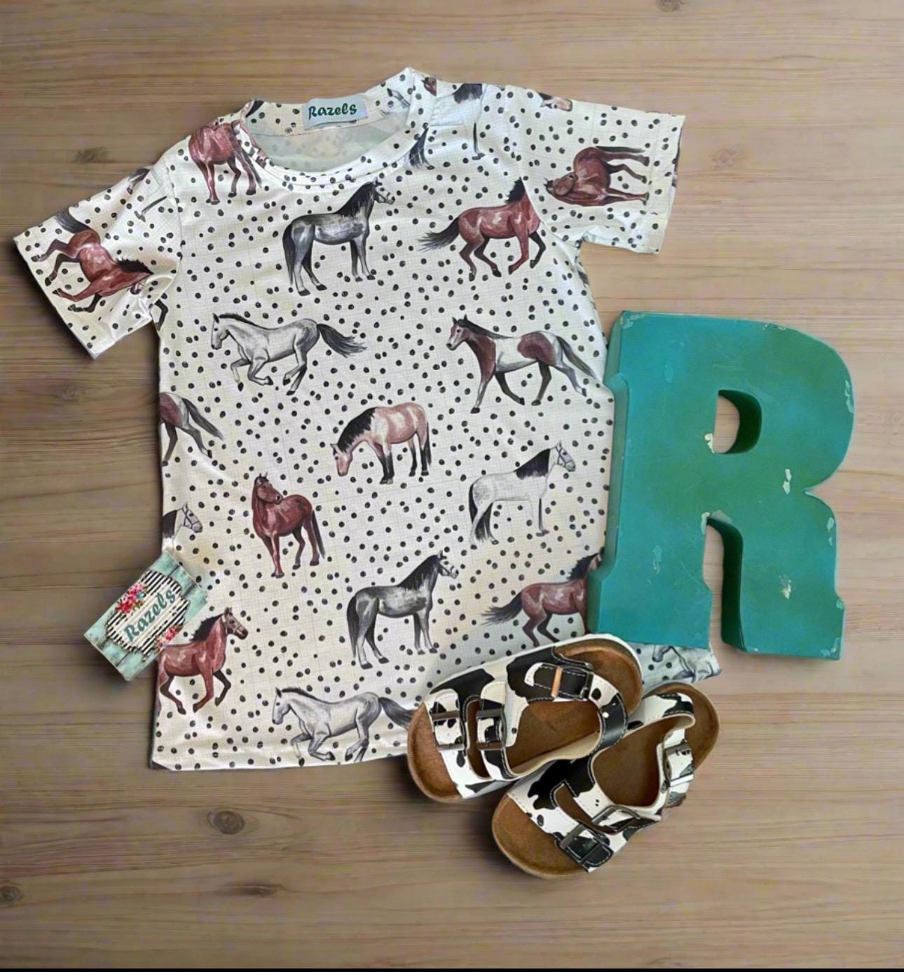Girls' Horse Dress | Horse Girl Era | Horse Girl T-Shirt Dress 🐴✨
For the little horse lover in your life, this adorable Horses T-Shirt Dress is a must-have! 🌞 Featuring a charming horse print and a playful polka dot design, this dress is perfect for every little cowgirl who lives for all things horses!
✨ Why You’ll Love It:
✔ Versatile Style: Easy to dress up or down—pair with leggings and a jean jacket for a whole new look!
✔ Comfortable Fit: Soft cotton/spandex blend for all-day com