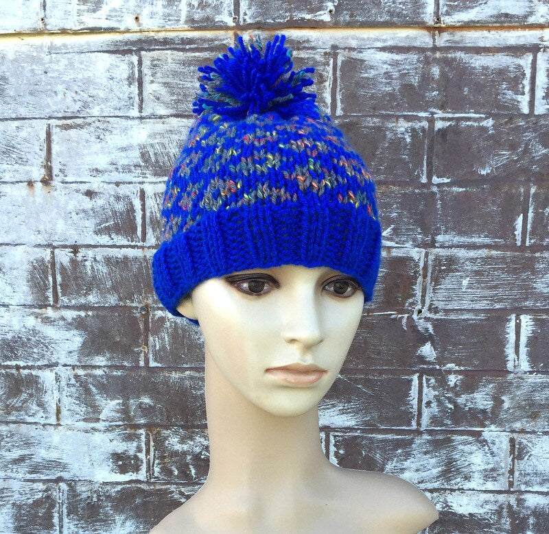 Toddler Knit Hat, Youth BLUE KNIT HAT