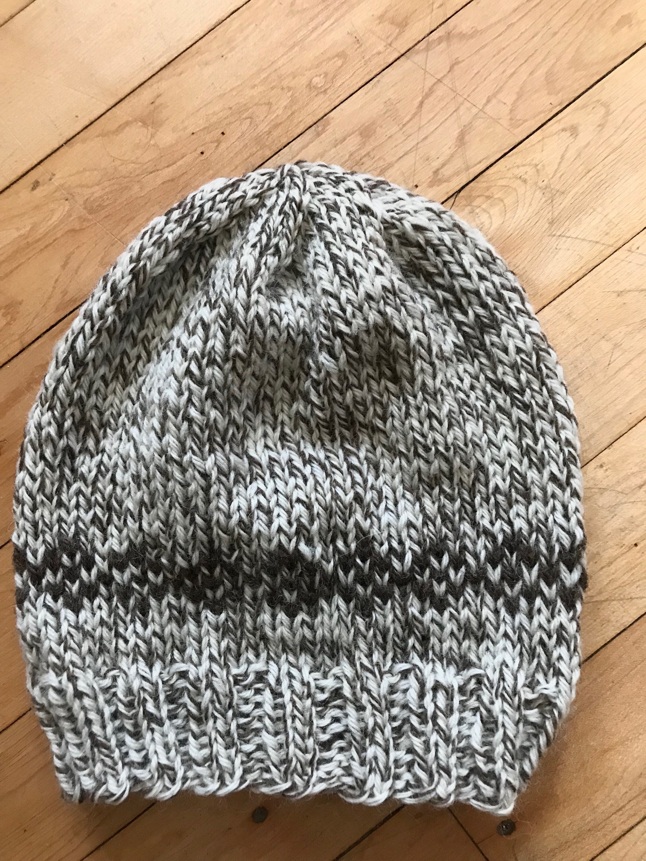 Pure WOOL WINTER Hat Beanie Handknit Warm Water Repellant all Natural Wool Hat -Razels