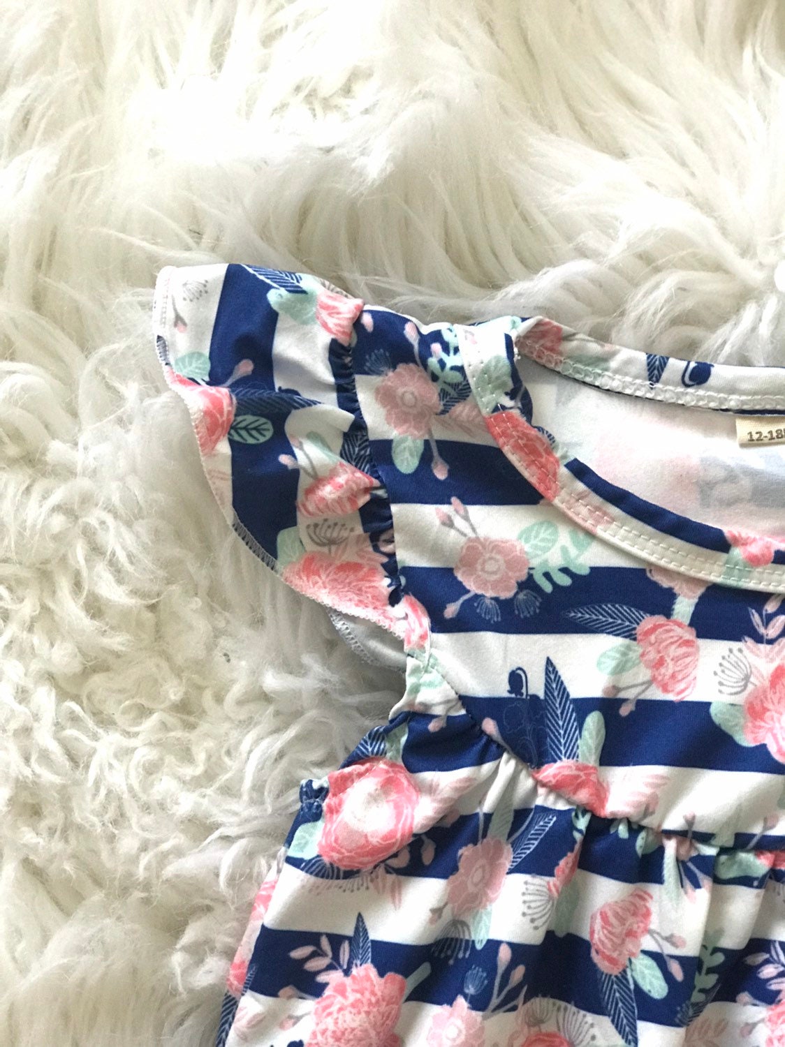 TODDLER BOHO Flowers and Feathers Flutter Sleeve Top and Pink Ruffle Icing Shorts, Little Girls Summer Outfits -Razels