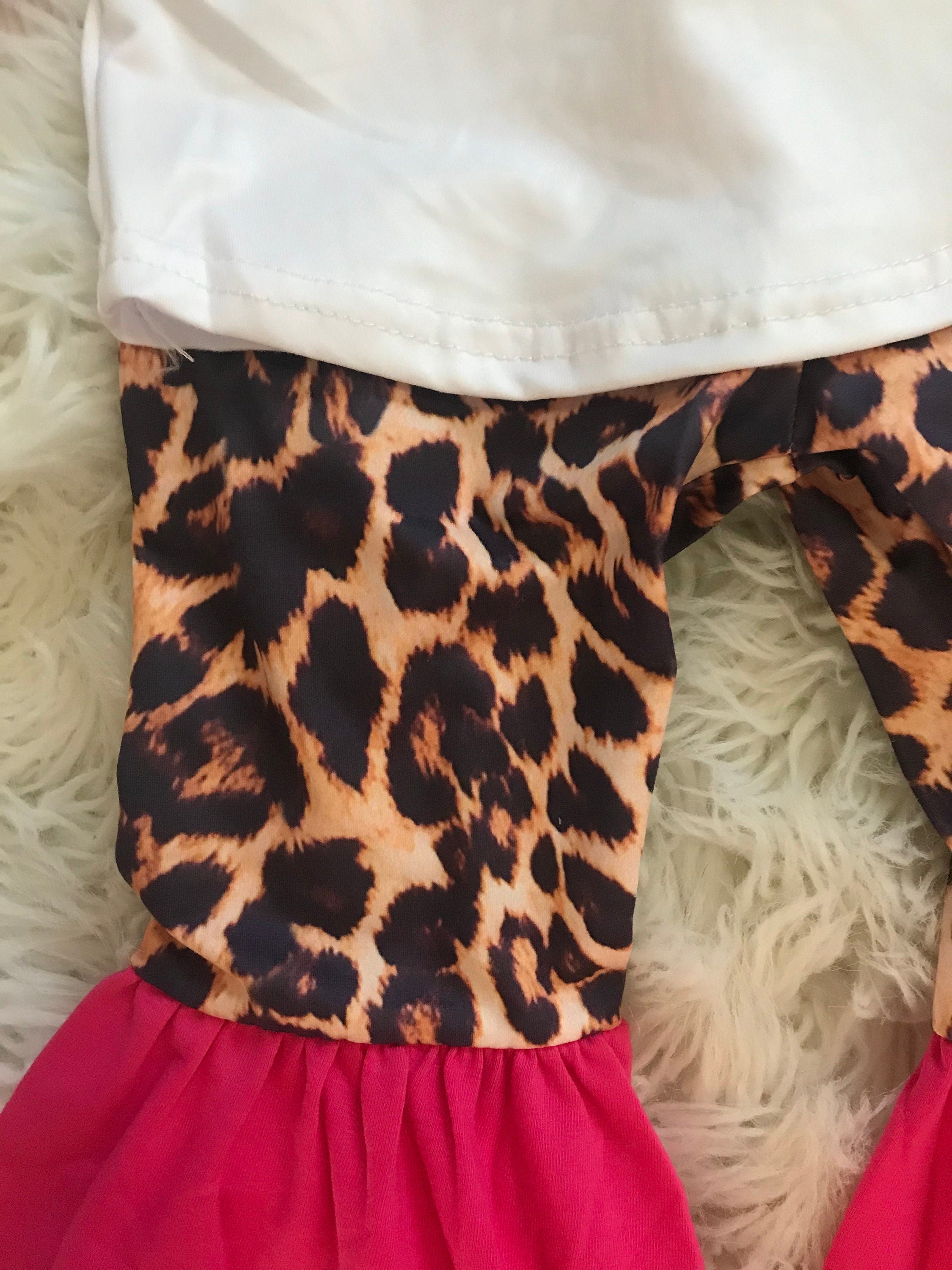 Girls' Rodeo Outfit 3T: Cheetah Leopard Cactus Bell Bottoms -Razels