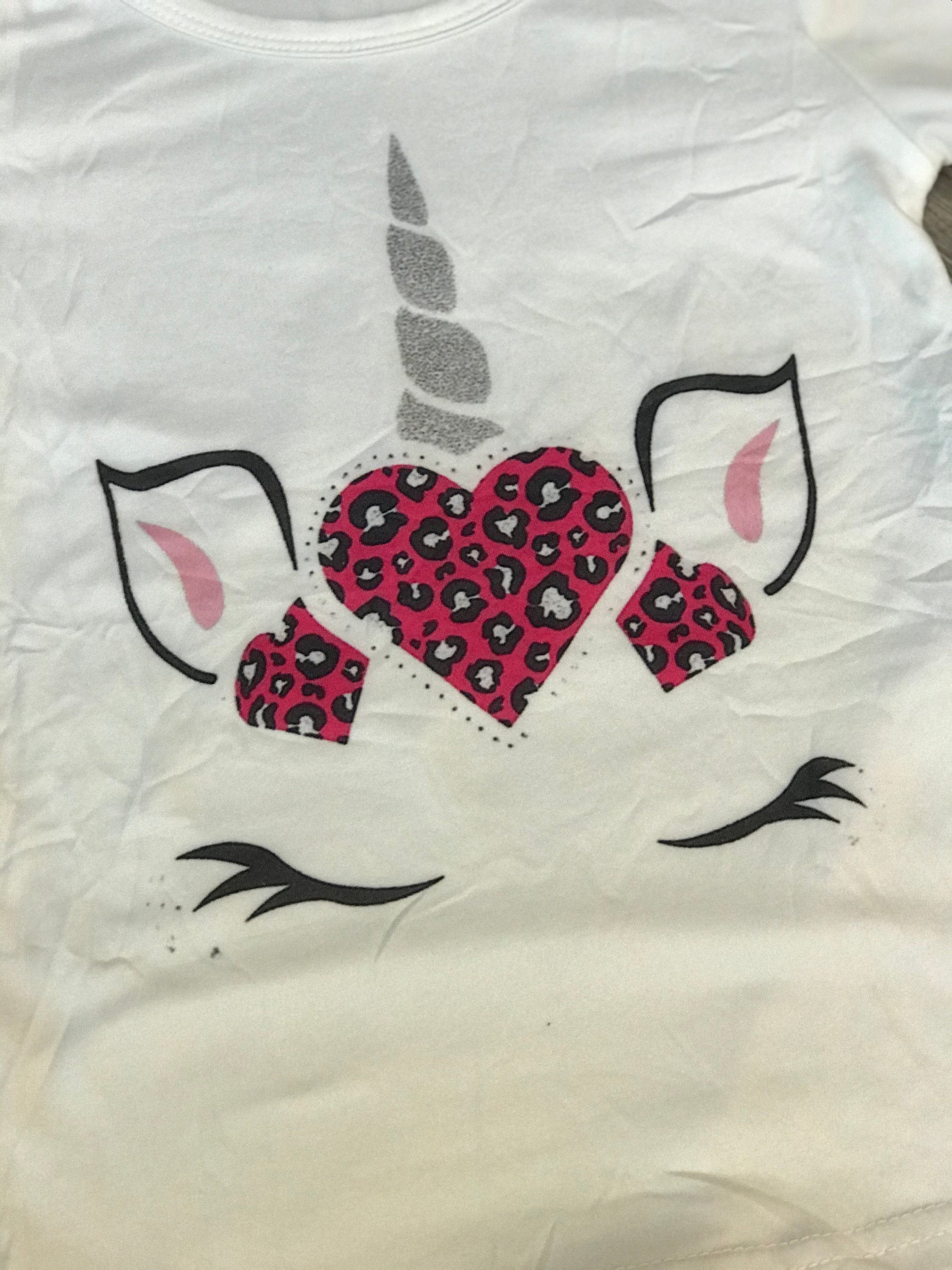 Toddler, Girls Unicorn Cheetah Bell Bottom Outfit / Hot Pink Leopard Unicorn Flares