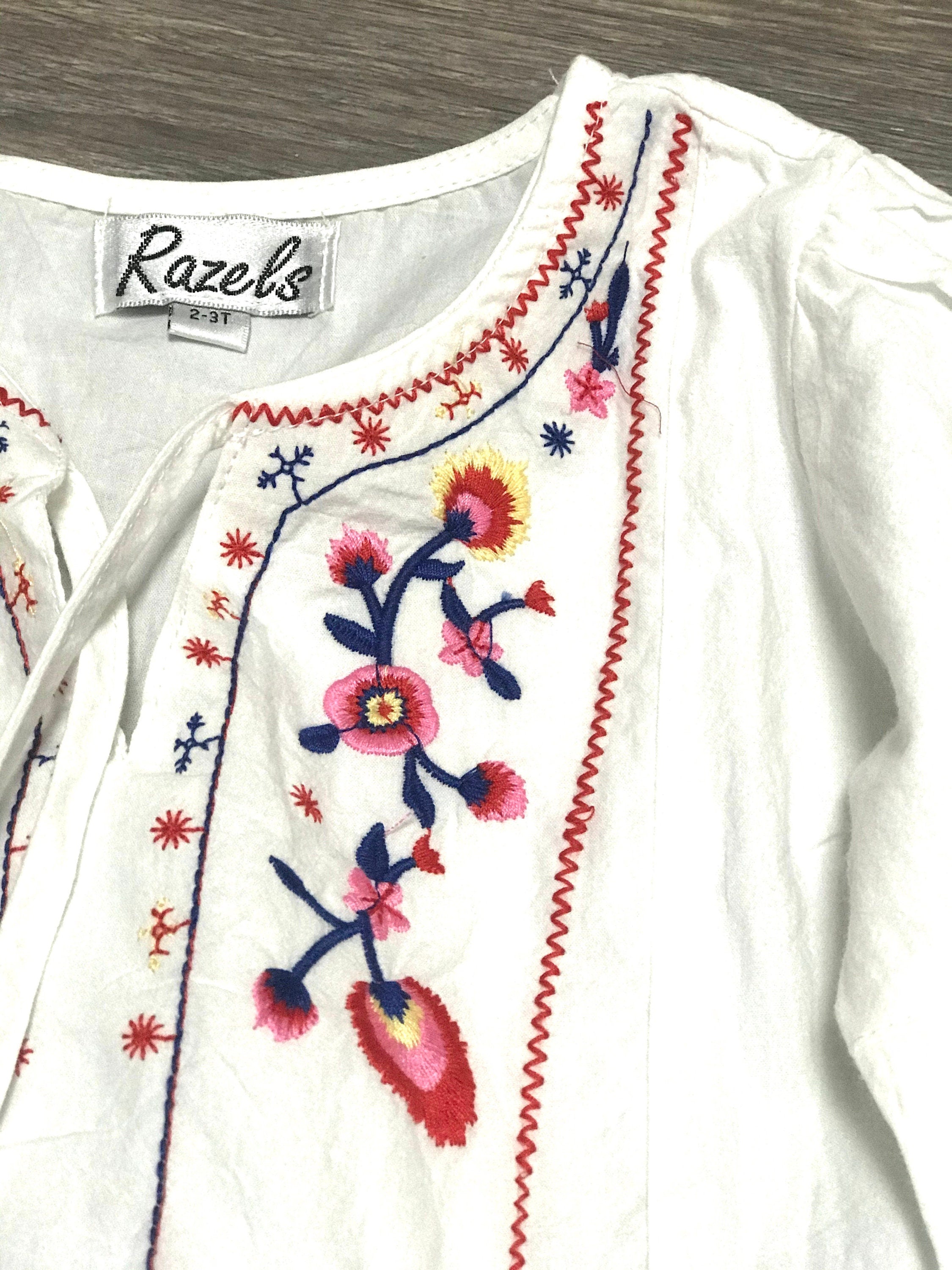 Girls' BOHO Embroidered Dress Tunic – Stylish Fall Outfit | Versatile Layering Piece