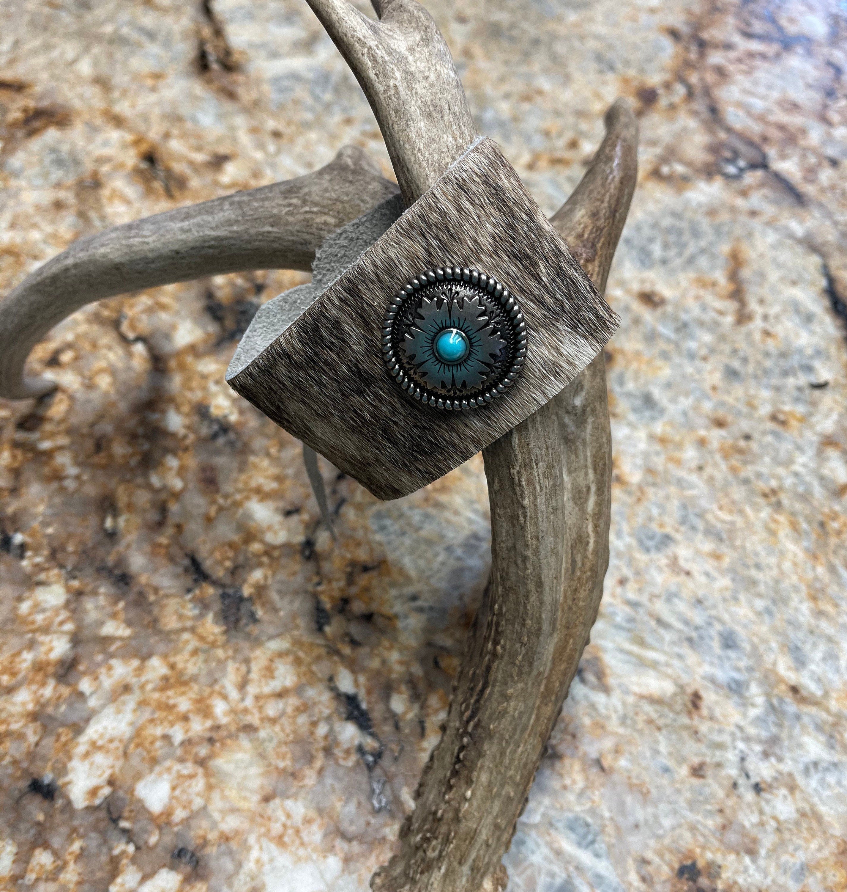 Cowhide Bracelet for Women and Girls | Western Cowgirl Cuff, Mom & Me Bracelets -Razels