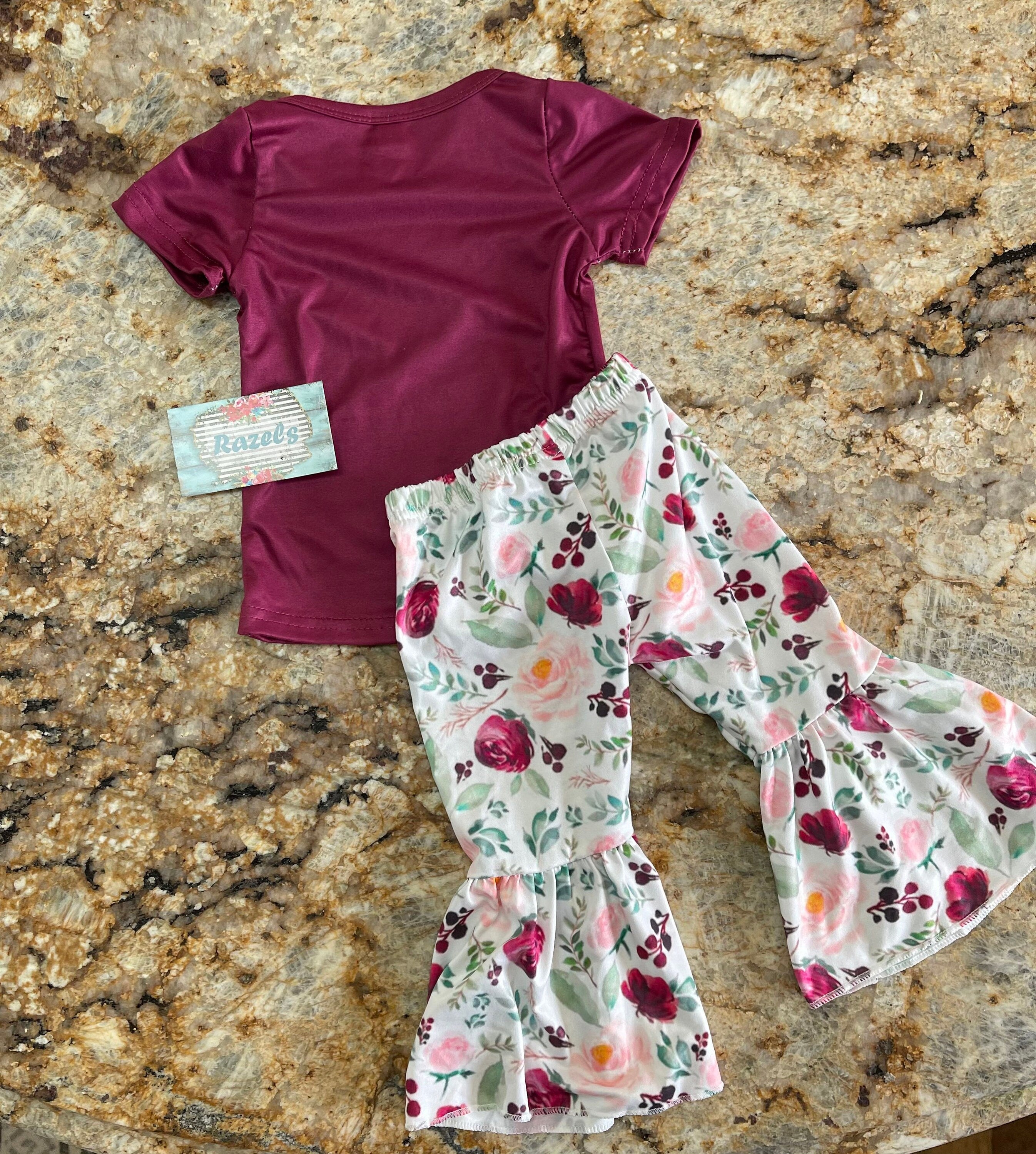 WILDFLOWER BELL Bottom Set, Wildflower T-shirt -Razels