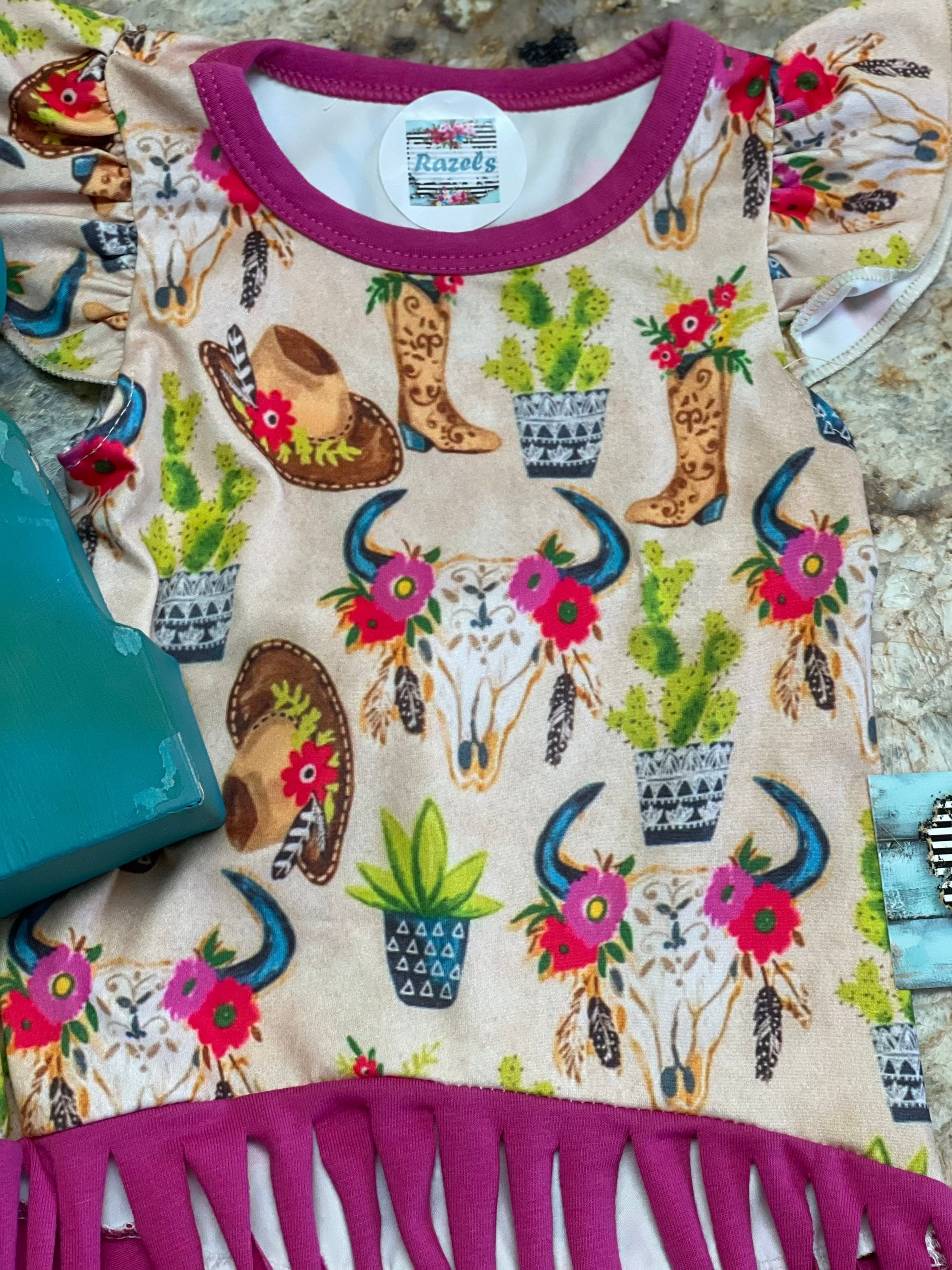 Cowgirl Fringe Tunic Dress: Western Birthday Outfit -Razels