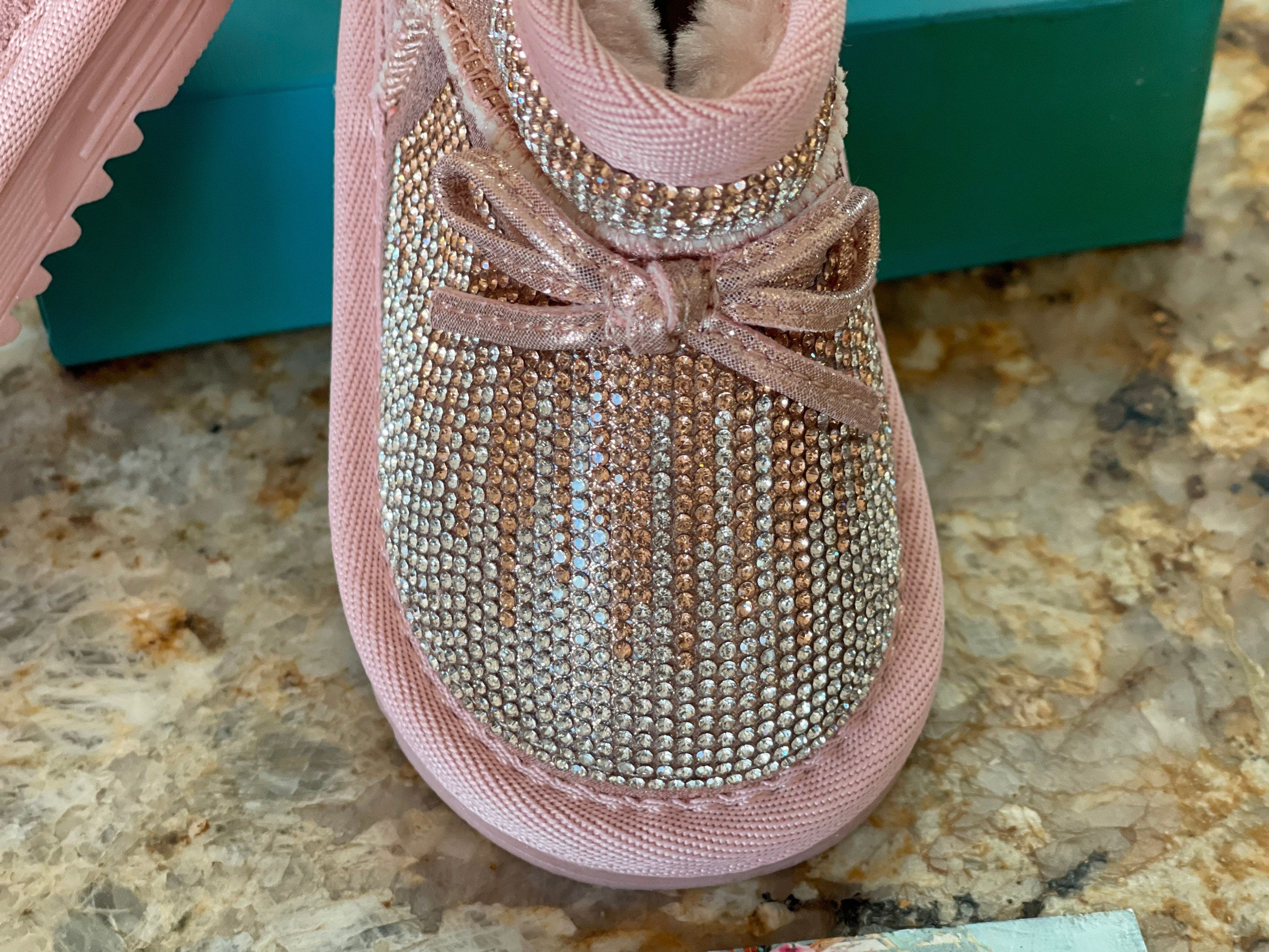 Girls Glitter Winter Boots: Warm Fur Lined Toddler Boots -Razels