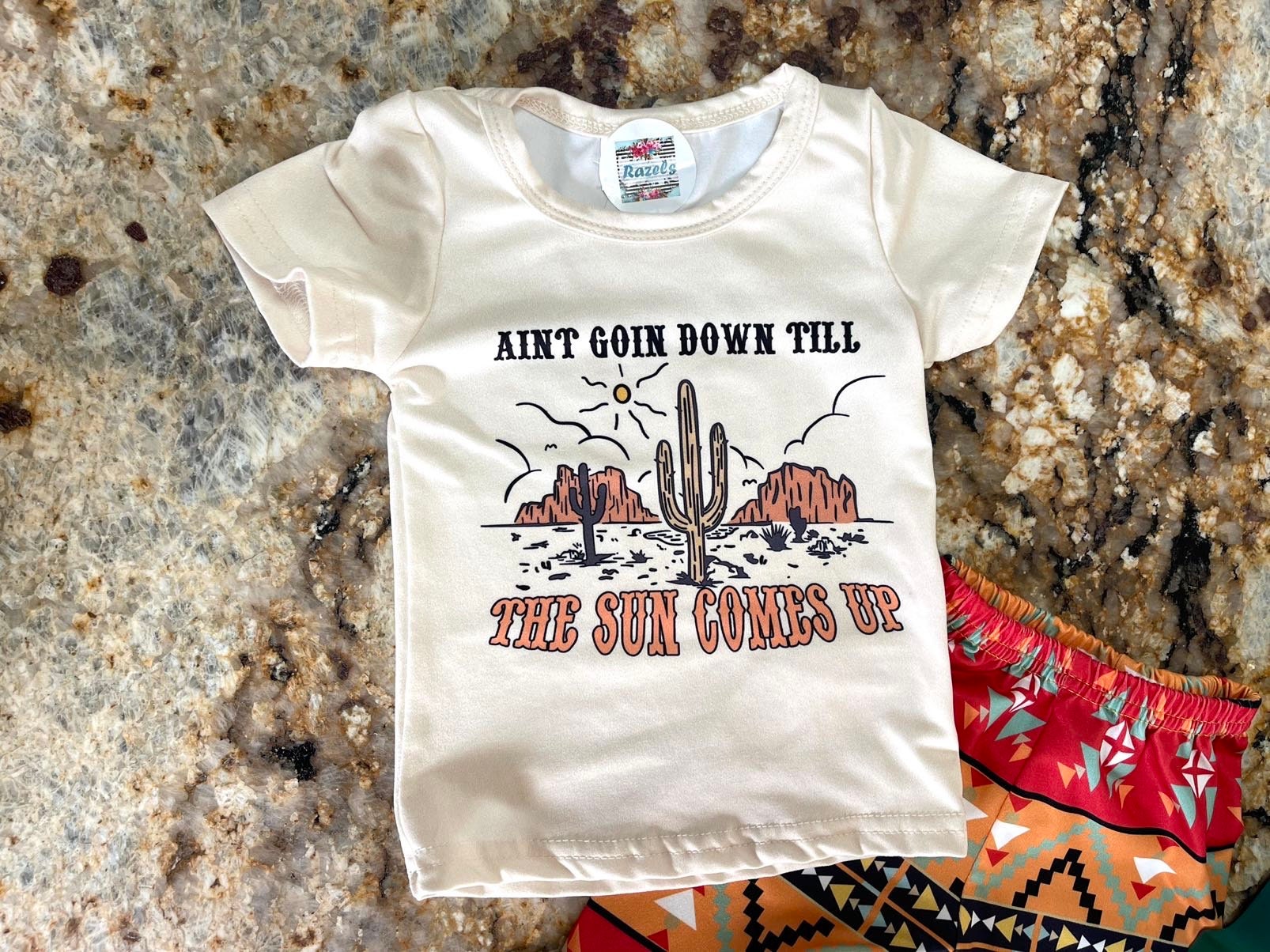 Ain’t Goin Down Til the Sun Comes Up, Bell Bottom Cowgirl Set, Girls 8/9 Only, CLOSEOUT clothes, Girls Size 8 Cowgirl Outfit, RODEO Cowgirl -Razels