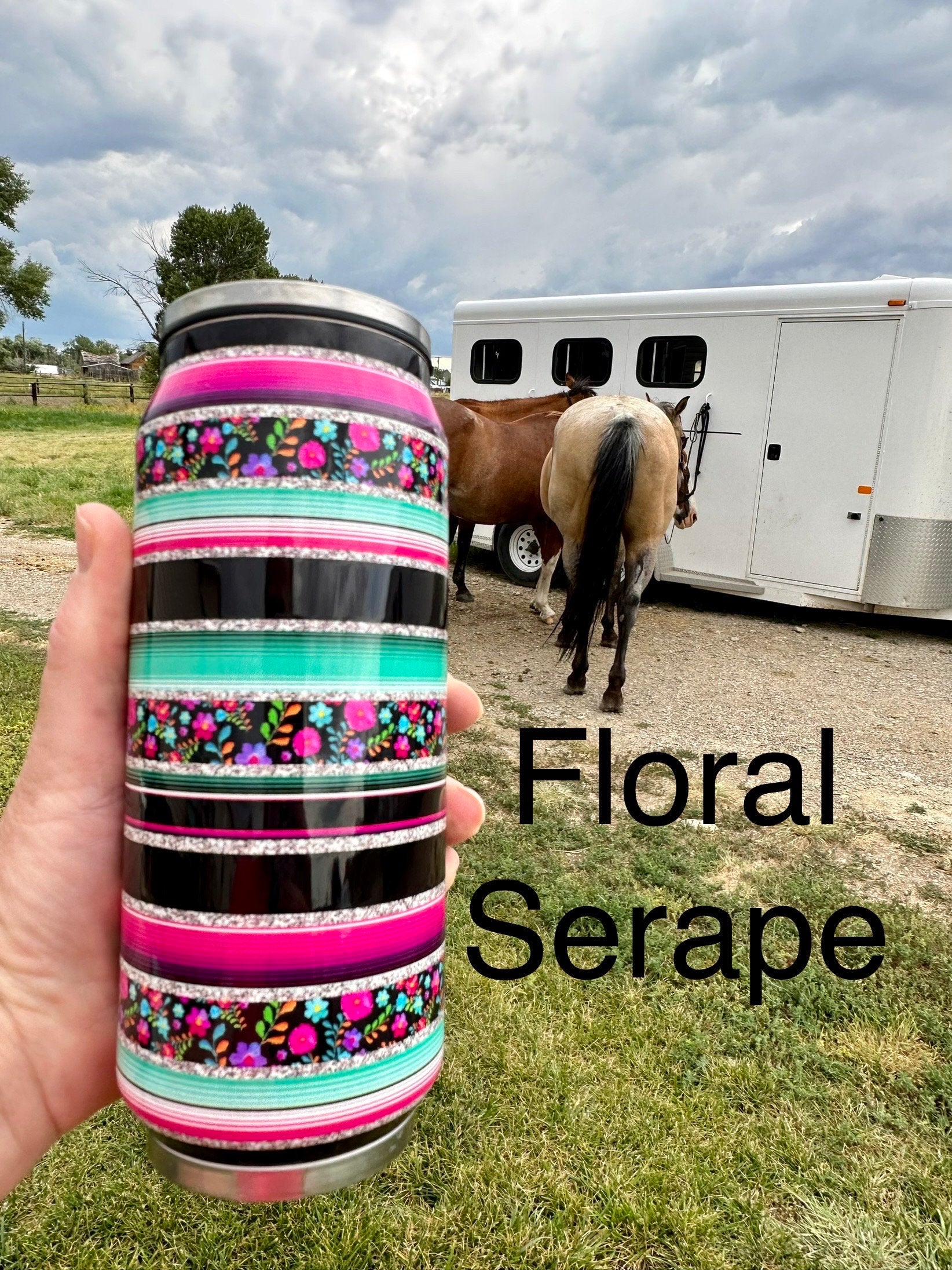 16 oz Stainless Steel Tumblers | Western Tumblers Feature temperature control - keep your beverage hot or cold. Sleek design fits everywhere! Choose from 4 designs: Pink Cowgirl, Serape Bolts, Yeehaw & Floral Serape. Ships FREE with $35+ purchase.