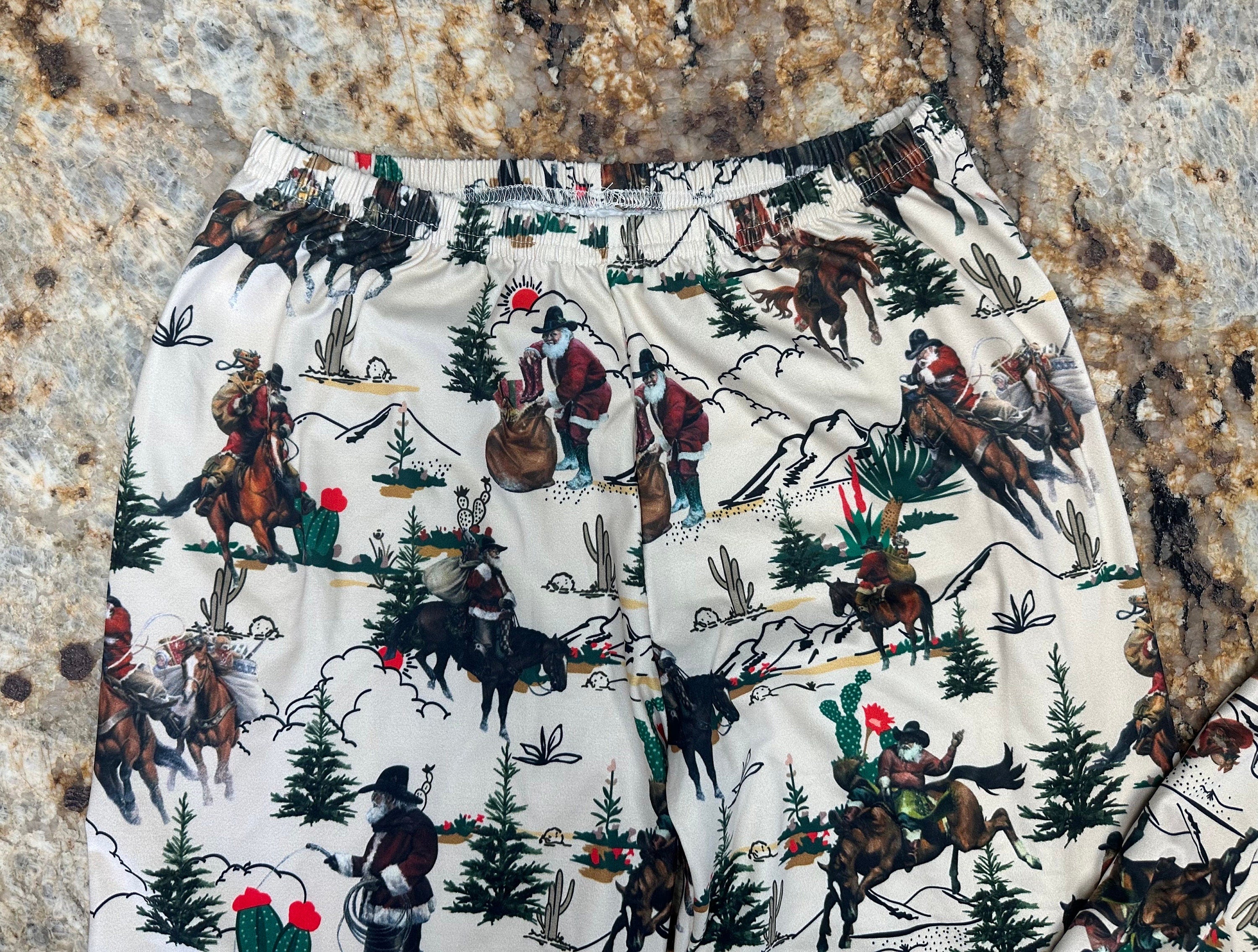 Cowboy Santa Christmas Pajamas: Western Family Matching Sleepwear -Razels