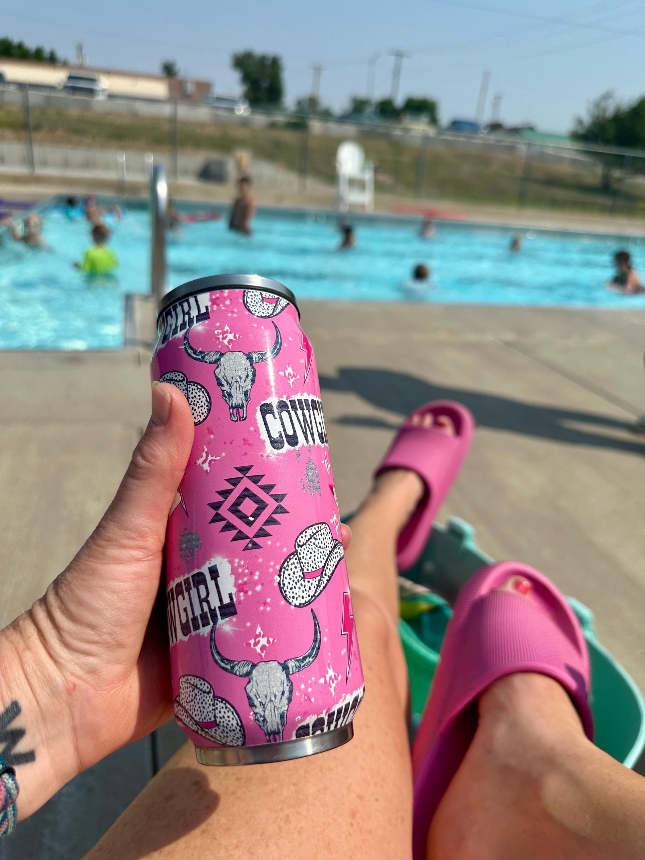 16 oz Stainless Steel Tumblers | Western Tumblers Feature temperature control - keep your beverage hot or cold. Sleek design fits everywhere! Choose from 4 designs: Pink Cowgirl, Serape Bolts, Yeehaw & Floral Serape. Ships FREE with $35+ purchase.
