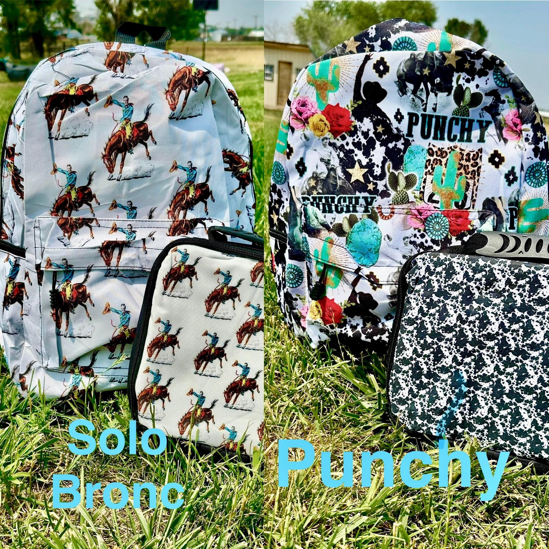 KIDS Western Backpack & Lunch Bag, Back to School Backpack