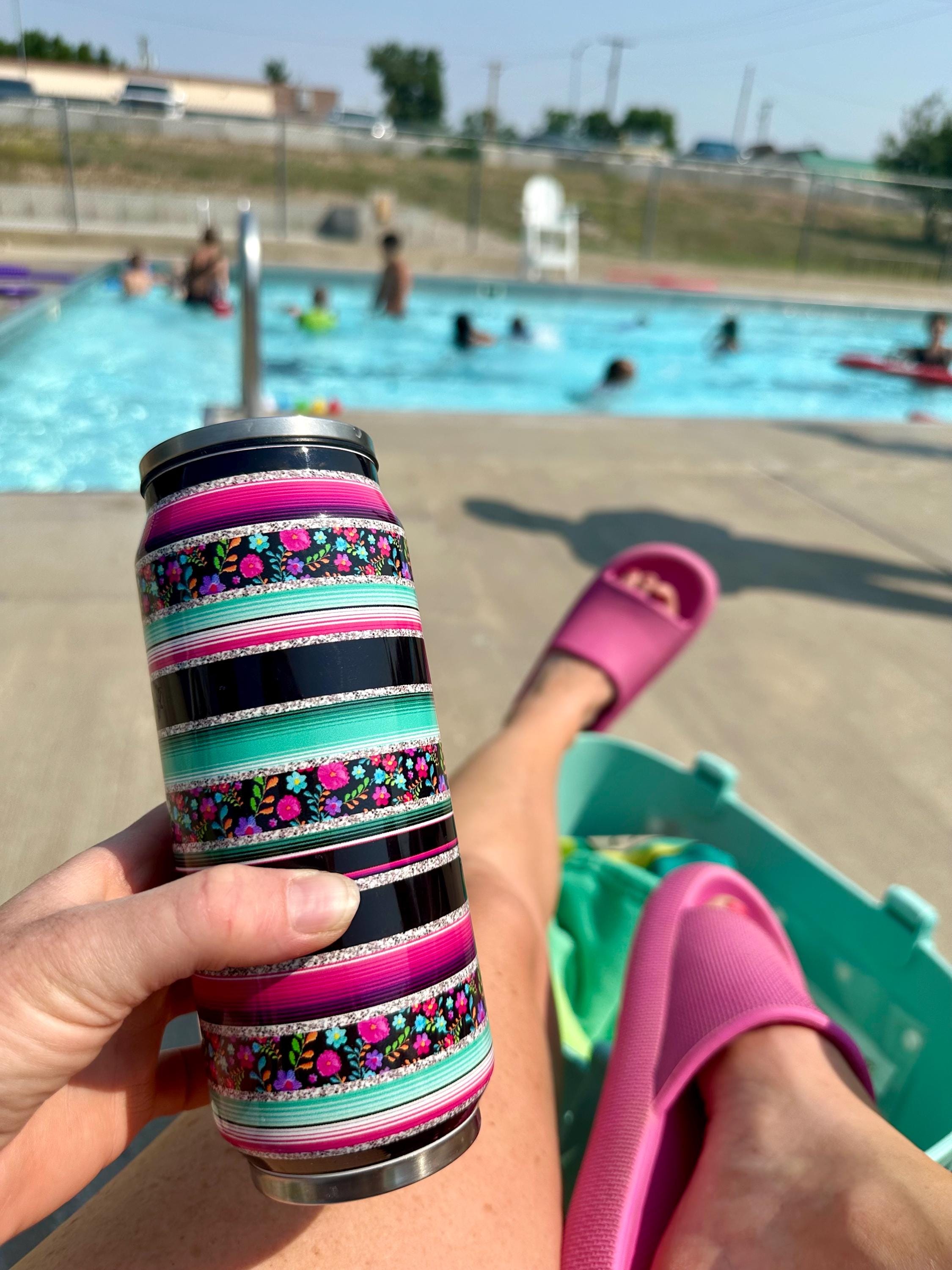 16 oz Stainless Steel Tumblers | Western Tumblers Feature temperature control - keep your beverage hot or cold. Sleek design fits everywhere! Choose from 4 designs: Pink Cowgirl, Serape Bolts, Yeehaw & Floral Serape. Ships FREE with $35+ purchase.