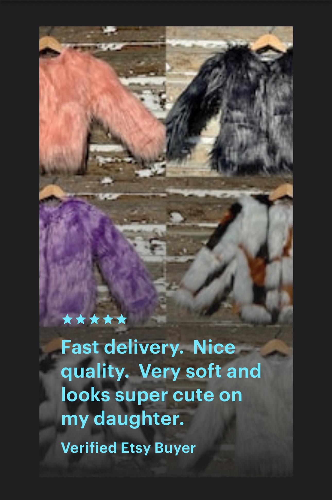 Girls' Shaggy Fur Coat – Faux Fur Dress Coat | Stylish Fur Jacket for Special Occasions -Razels