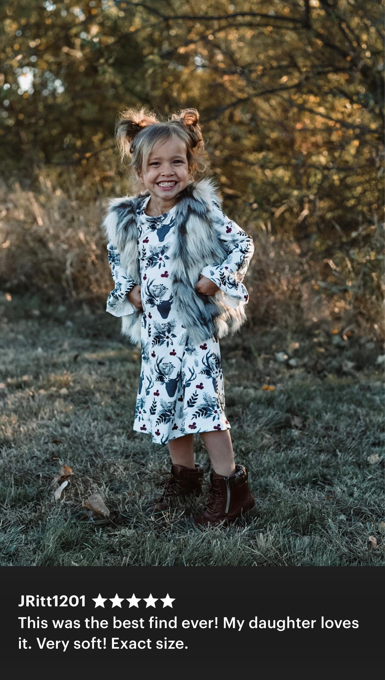 Girls' Faux Fur Vest: BOHO Kids Photo Prop -Razels