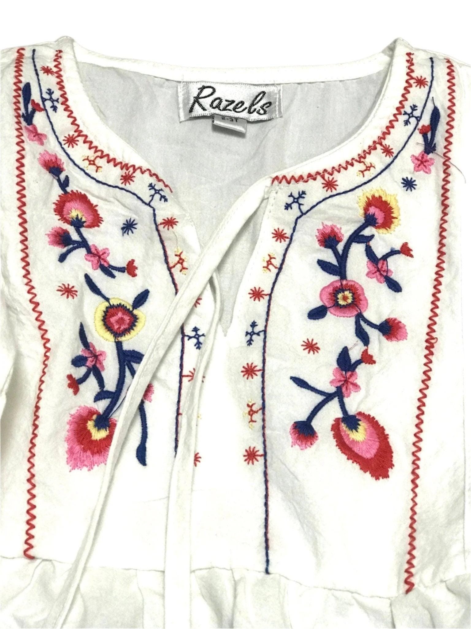 Girls' BOHO Embroidered Dress Tunic – Stylish Fall Outfit | Versatile Layering Piece
