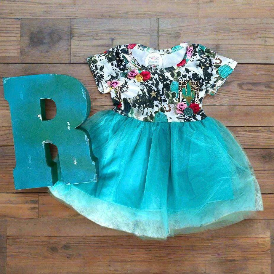 Girls Cowgirl Tutu Dress: Western Party Outfit -Razels