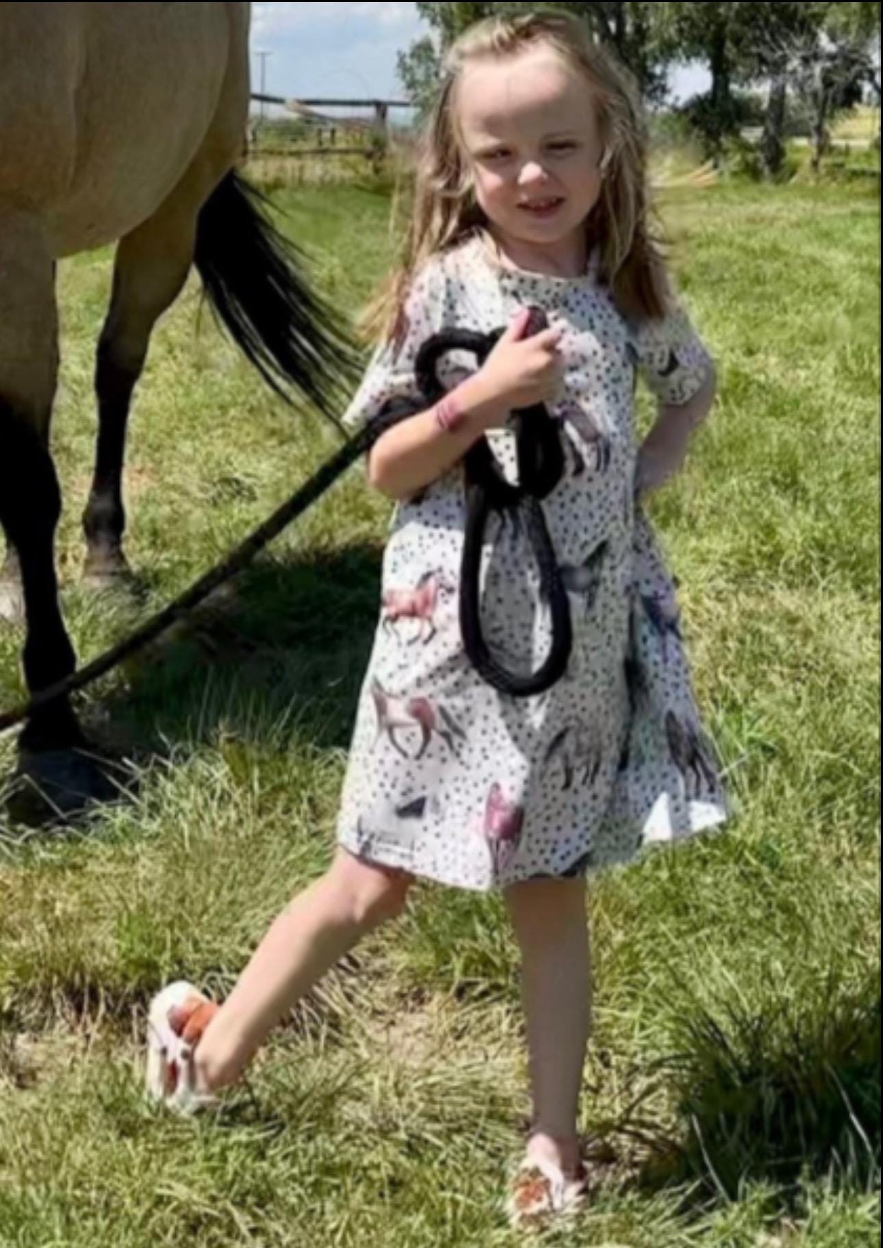 Girls' Horse Dress | Horse Girl Era | Horse Girl T-Shirt Dress 🐴✨
For the little horse lover in your life, this adorable Horses T-Shirt Dress is a must-have! 🌞 Featuring a charming horse print and a playful polka dot design, this dress is perfect for every little cowgirl who lives for all things horses!
✨ Why You’ll Love It:
✔ Versatile Style: Easy to dress up or down—pair with leggings and a jean jacket for a whole new look!
✔ Comfortable Fit: Soft cotton/spandex blend for all-day com