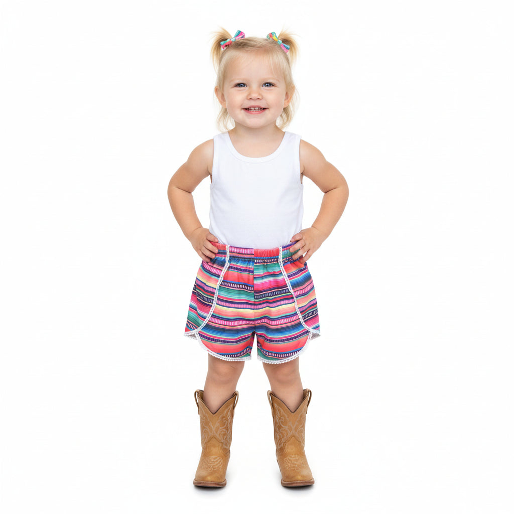 Pink Stripe Serape Shorts – Lightweight Summer Shorts with Lace Hem are Lightweight, stylish, and versatile. The delicate lace hem adds just the right touch of sweetness. 🍧🩷 And at only $10, they’re a steal!