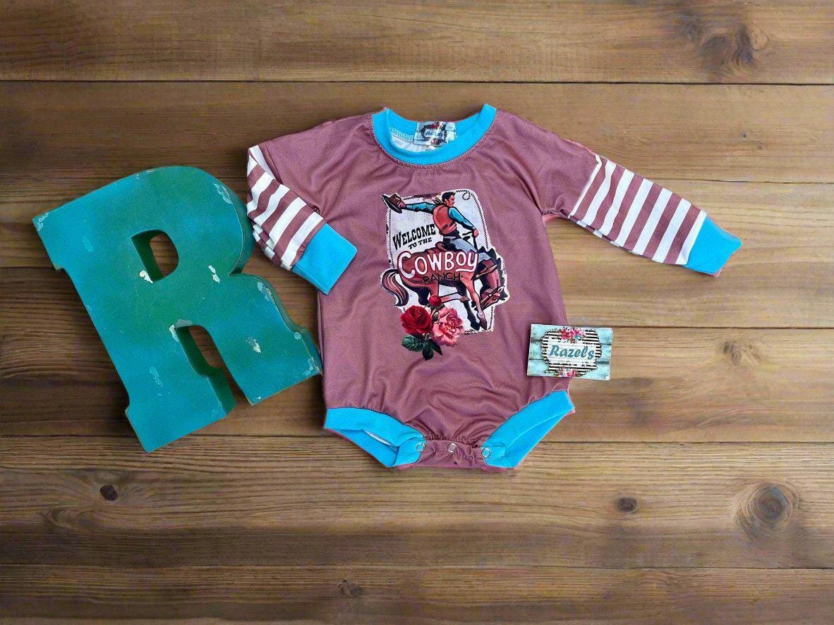 Get ready to welcome the Cowboy Ranch in style with these adorable Matching Sister Outfits! 🤠 Featuring a Cowgirl Bell Bottom Outfit and a coordinating one-piece, this set is perfect for siblings who want to share the Western love. Ships FREE $35+