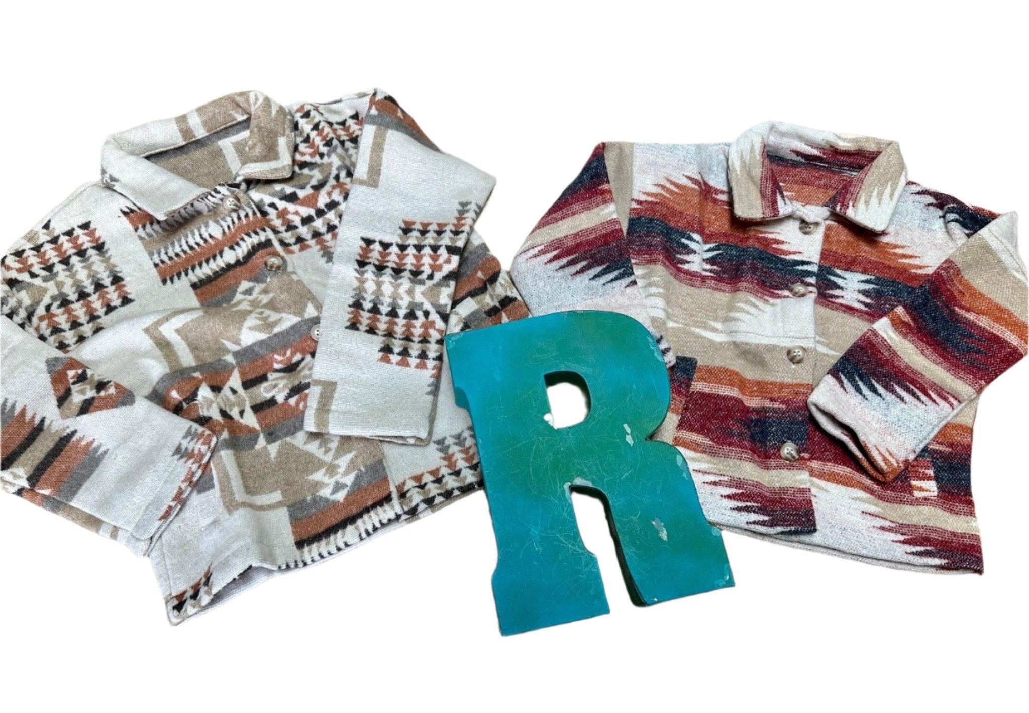 Western Button-Up Fall Flannel Shirt – Kids Long Sleeve Back-to-School Layering Shirt -Razels