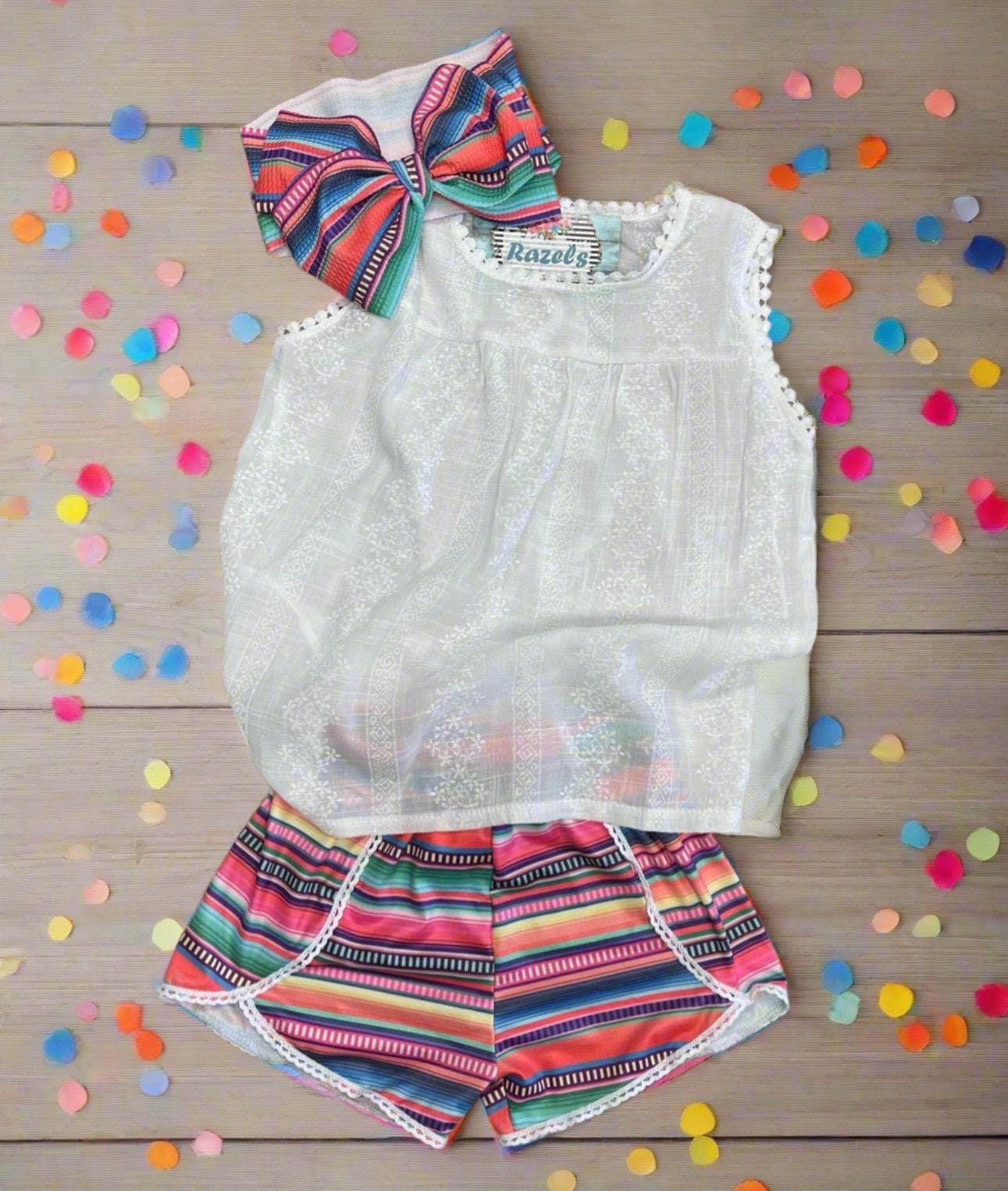 Pink Stripe Serape Shorts – Lightweight Summer Shorts with Lace Hem are Lightweight, stylish, and versatile. The delicate lace hem adds just the right touch of sweetness. 🍧🩷 And at only $10, they’re a steal!