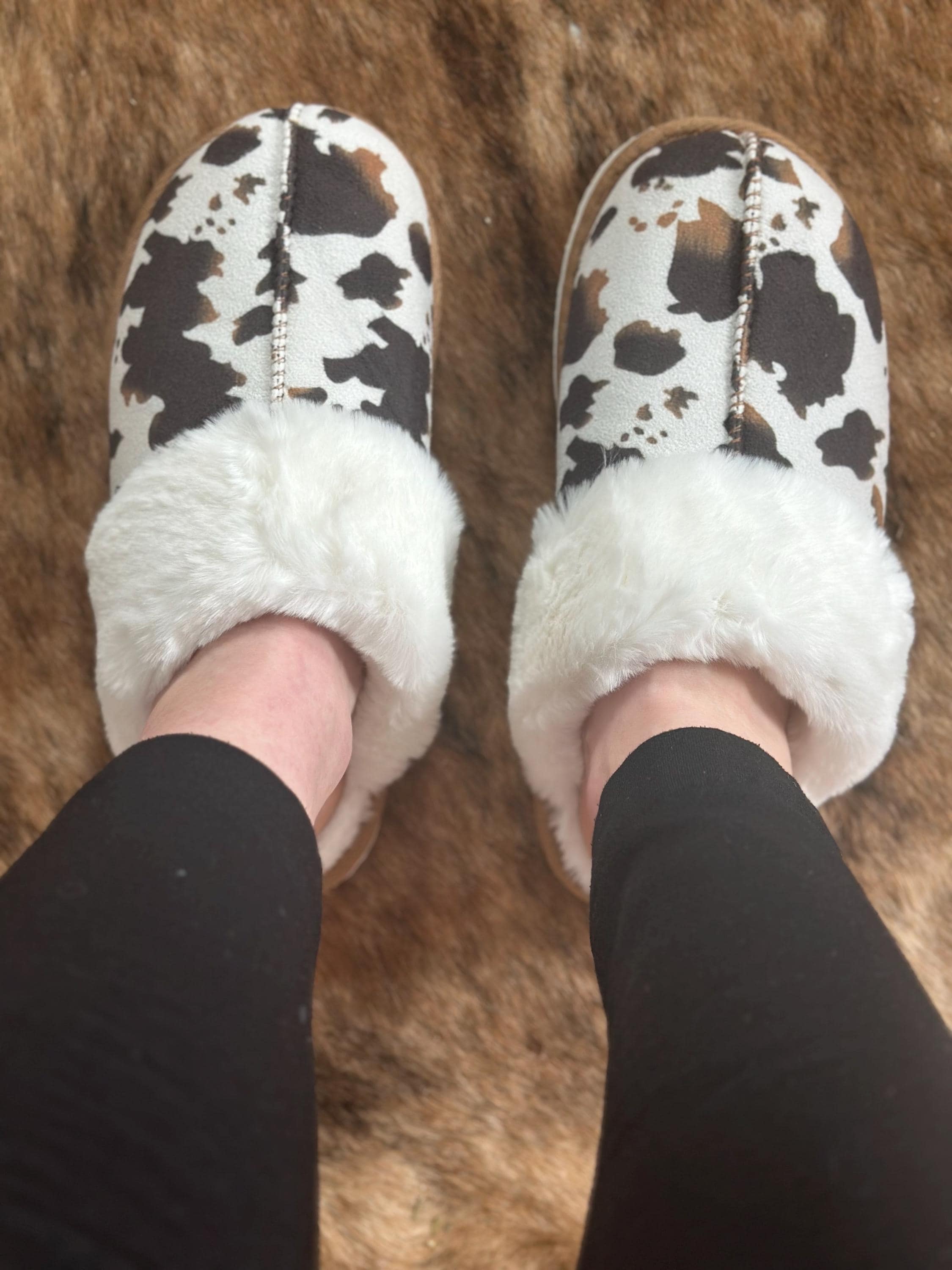 COWGIRL Slippers, Gifts for Cowgirls, COWPRINT Slippers, COW Slippers, Gifts for Country Girls, Western Slippers, COW PRINT SLIPPERS, Cowhide Slippers, Cowgirl Slippers, Cow Slippers make great Cow print gifts and Cowgirl. Ultra-soft PLUSH slippers feature sherpa lining, durable rubber sole, CUTE COW PRINT and SHIP FREE with $35 purchase from MONTANA TODAY.
