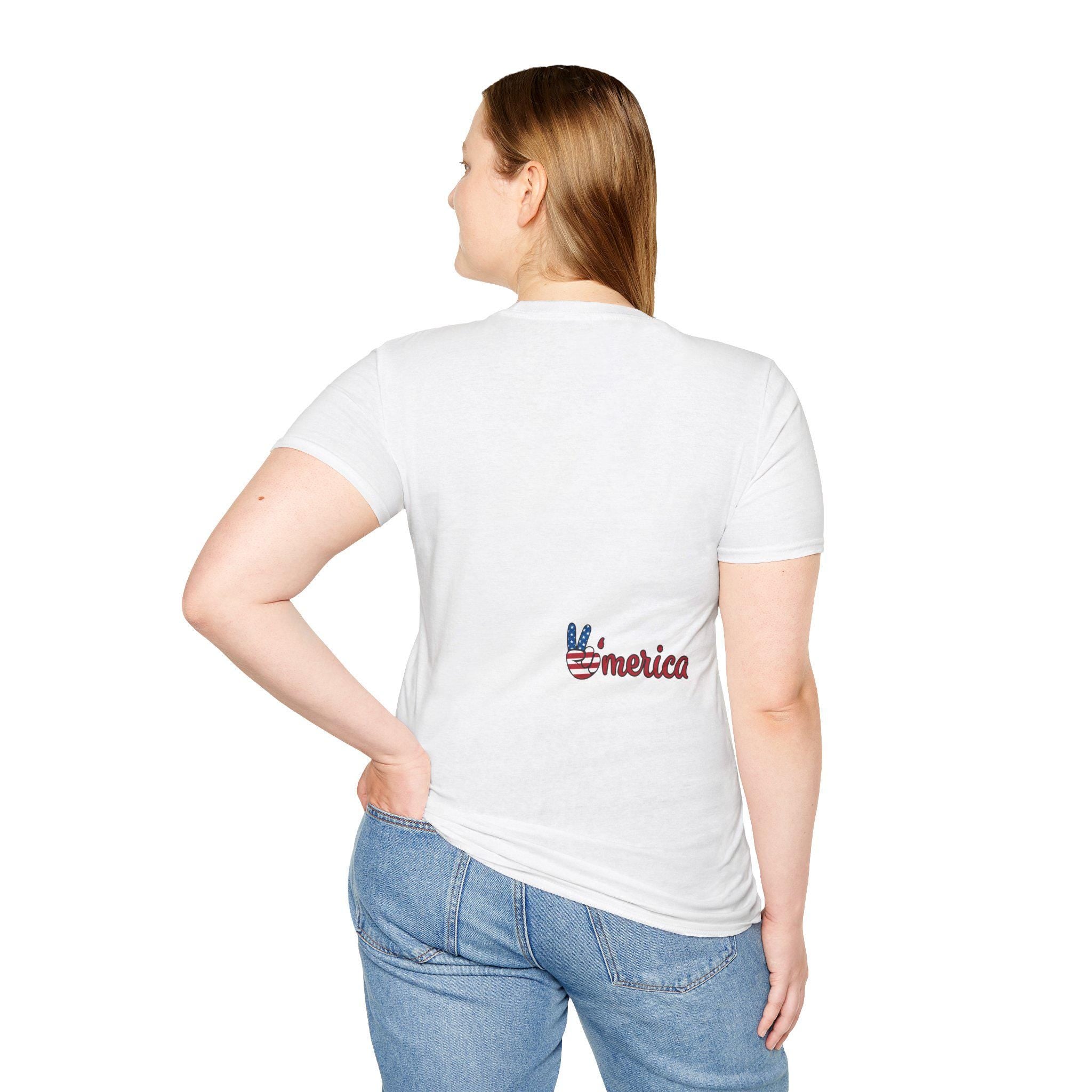 Patriotic Horse 4th of July T-Shirt, USA Independence Day Shirt | Unisex Softstyle Tee | Fireworks Uncle Sam Hat Graphic -Razels