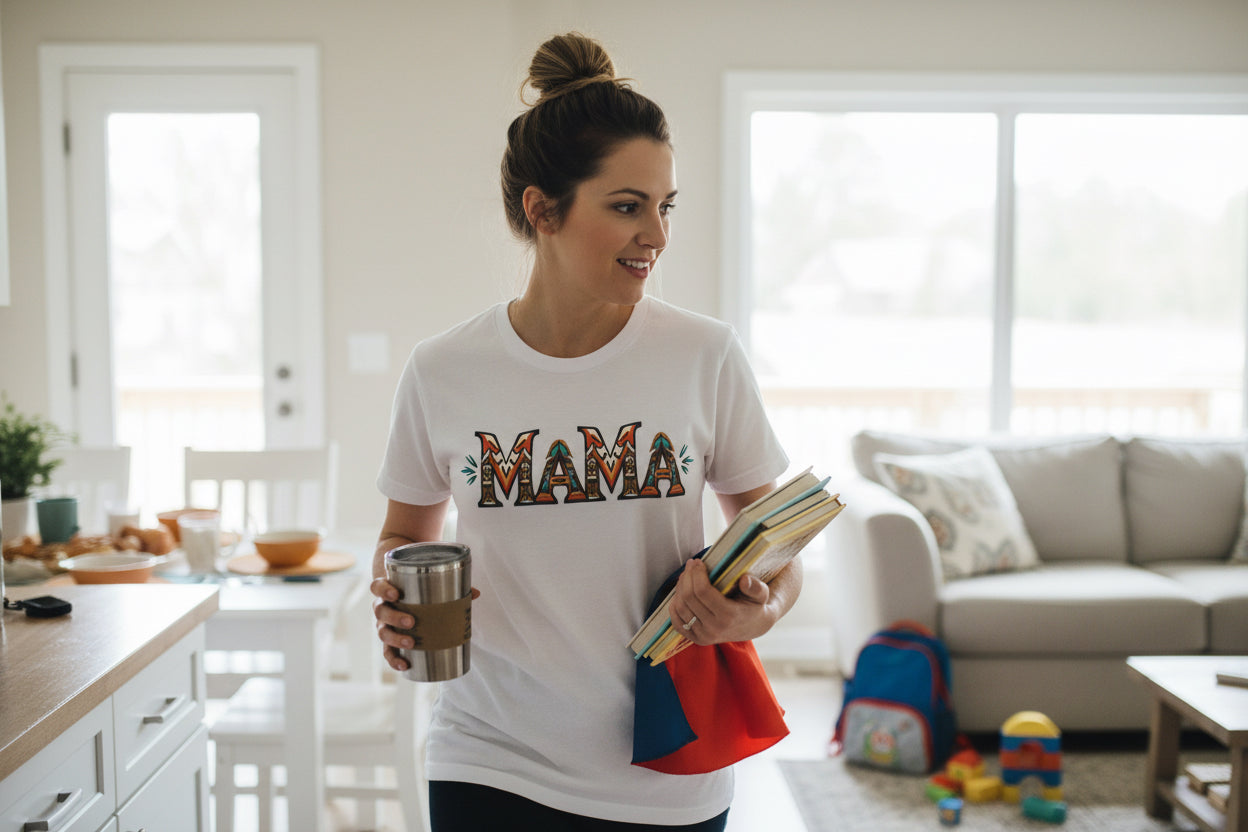 Tribal Mama graphic tee brings those earthy boho vibes to life with its vintage-inspired ethnic print and lived-in softness. Whether you’re chasing kids, sipping herbal tea, or manifesting good vibes at the farmer’s market, this shirt has you covered in style and comfort.
✓ Garment-dyed for that perfectly faded, vintage look
✓ Made with 100% US-grown cotton – soft and breathable
✓ Relaxed fit – comfy enough for errands or lounging
✓ Sizes S to 4XL – inclusive sizing for every mama