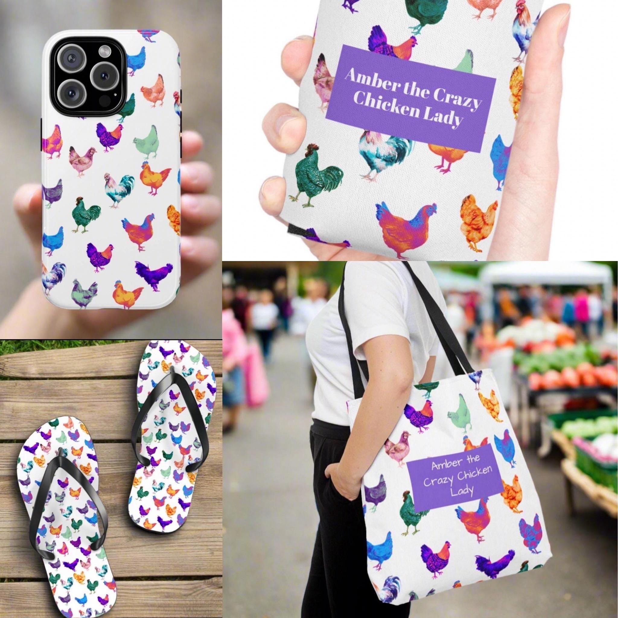 Cute Chicken iphone Case, Neon Chicken Phone Case -Razels